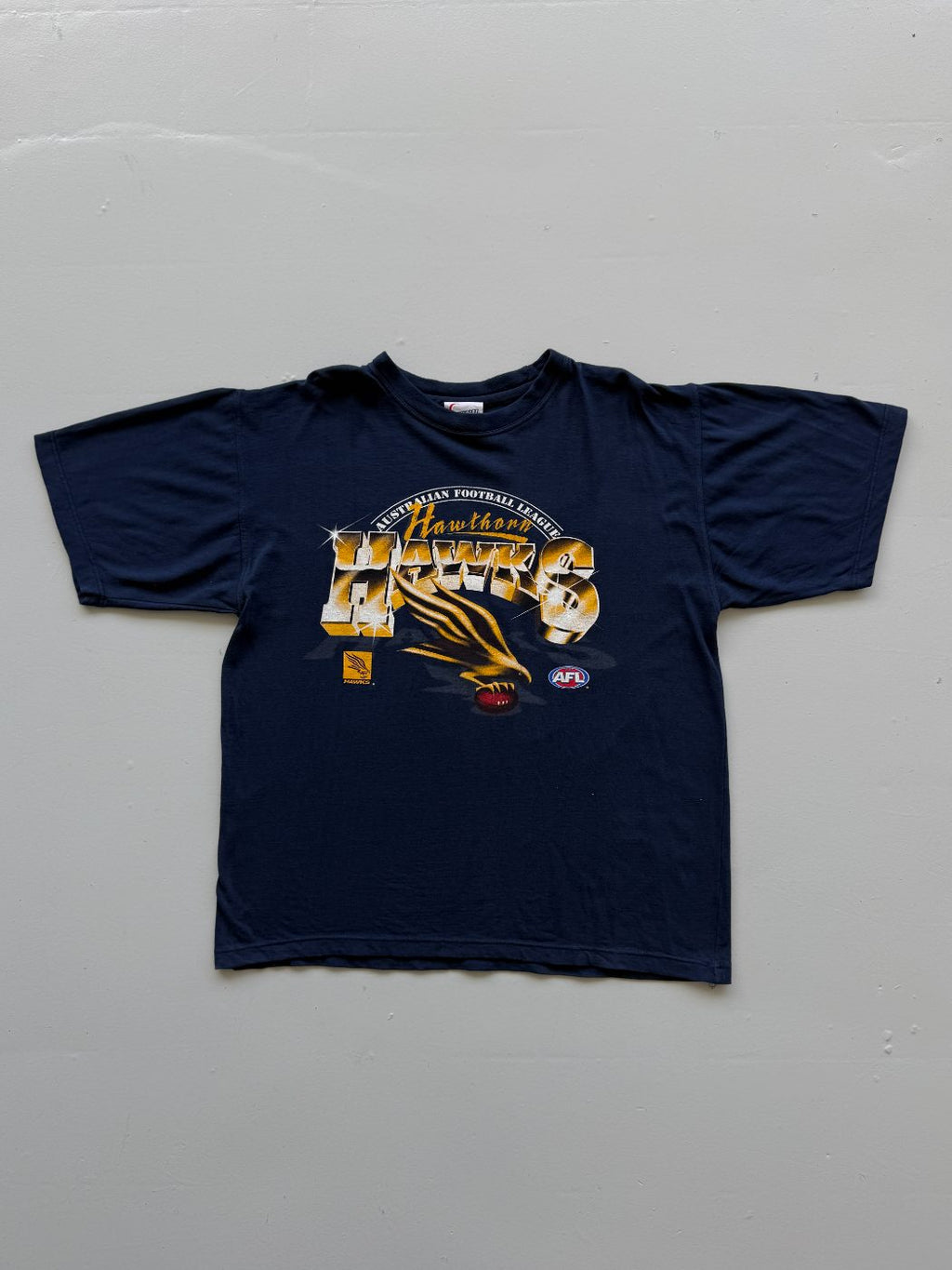 Official AFL Hawthorn Hawks Early 2000's Vintage T-Shirt - XL
