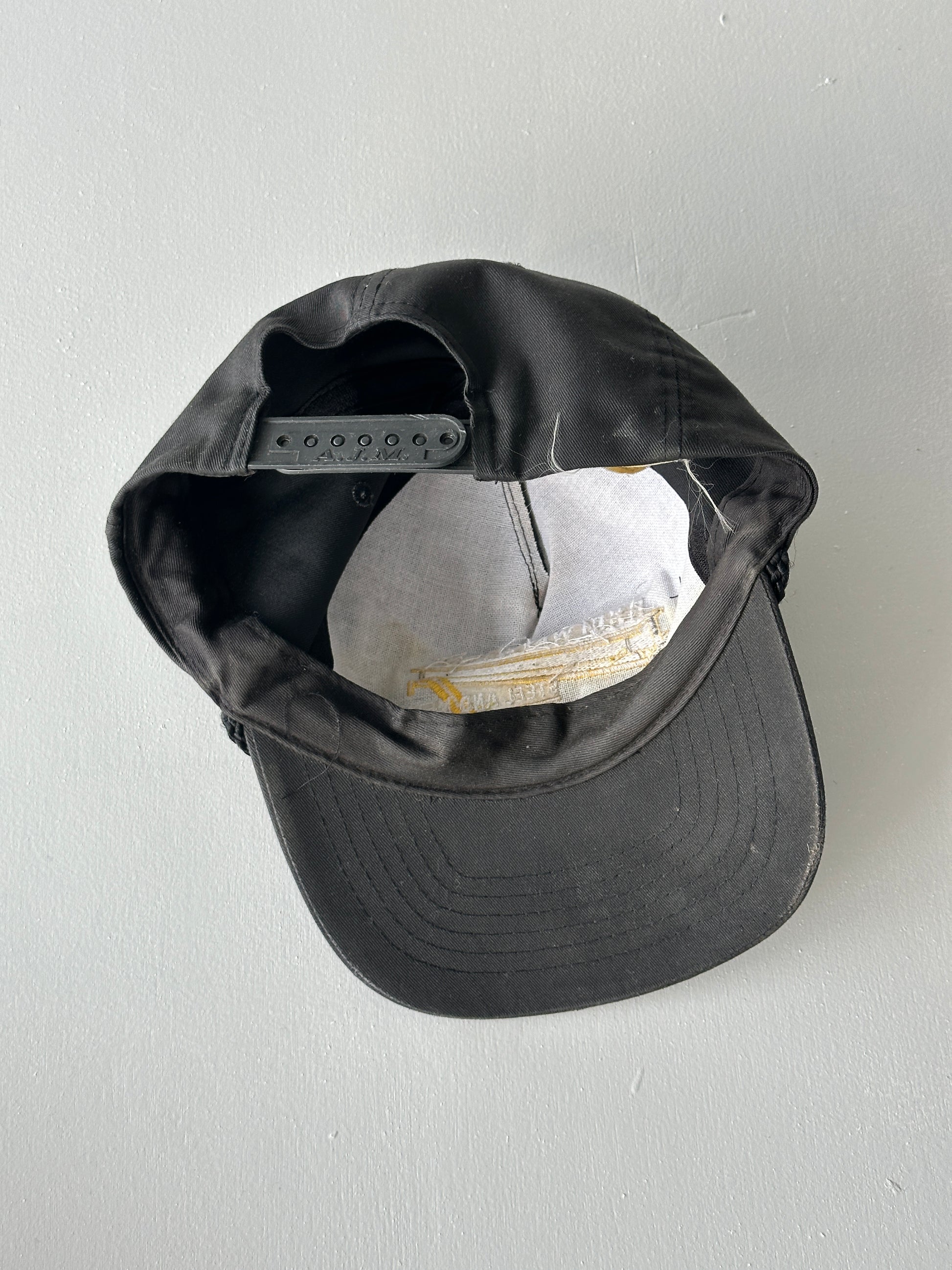 Black Steel and Metal 90's Vintage SnapBack Trucker Cap