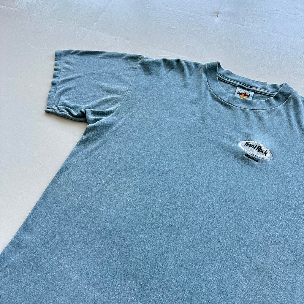 Pale Blue Over-dyed Hard Rock Memphis Vintage 90’s T-shirt - Large