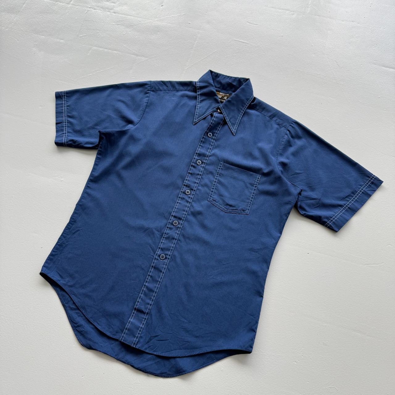 Navy Blue Craft Vintage 70's Shirt - Large