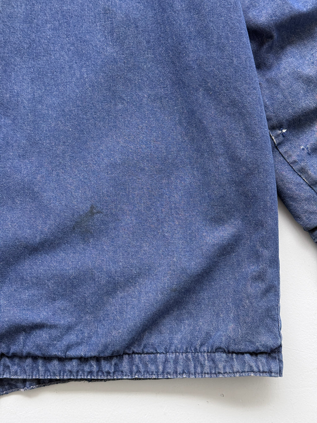 Blue Flannel Lined Denim 70's Vintage Chore Jacket - 2XL