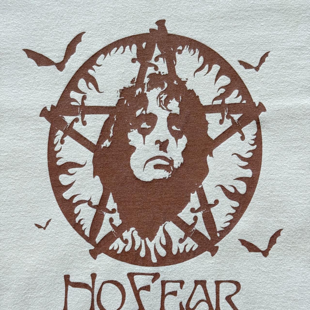 Tan Alice Cooper No Fear Vintage 00s T-shirt - Small