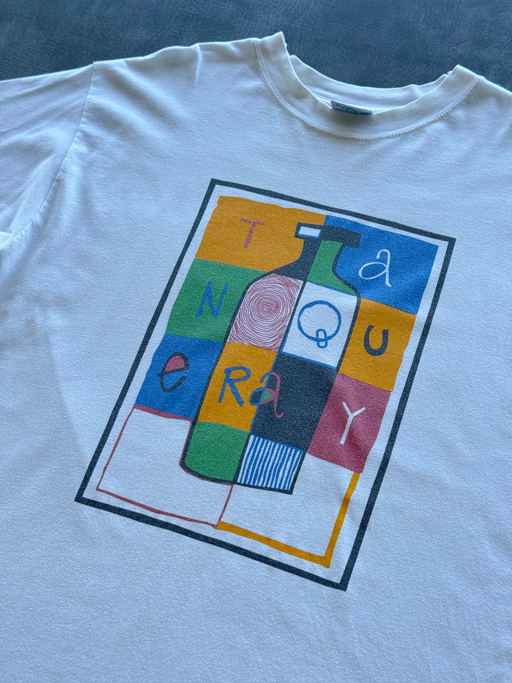 White Tanqueray Gin 90's Vintage Graphic T-Shirt - XL