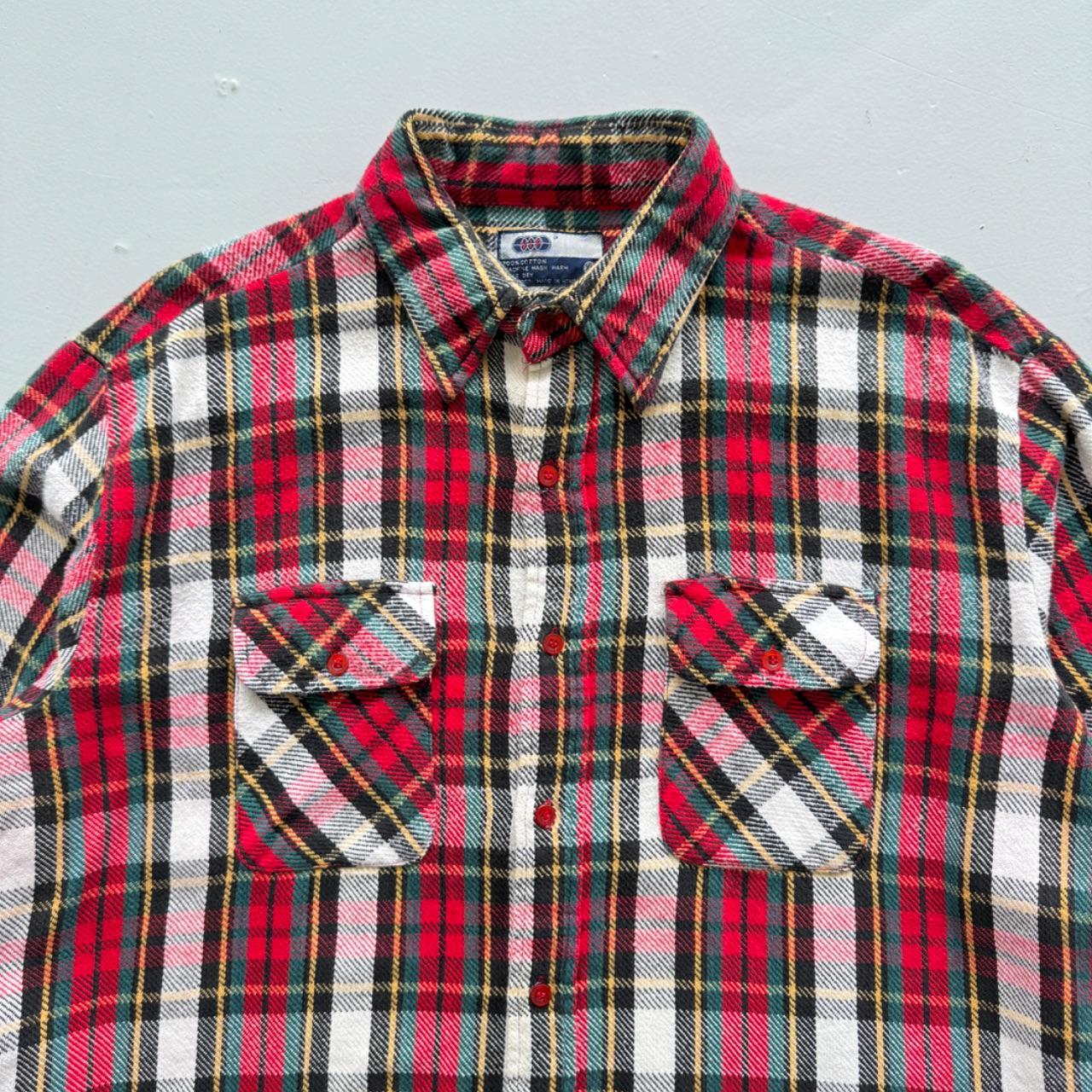 Tarten Checkered Long Sleeve 90s Vintage Flannel Shirt - XL