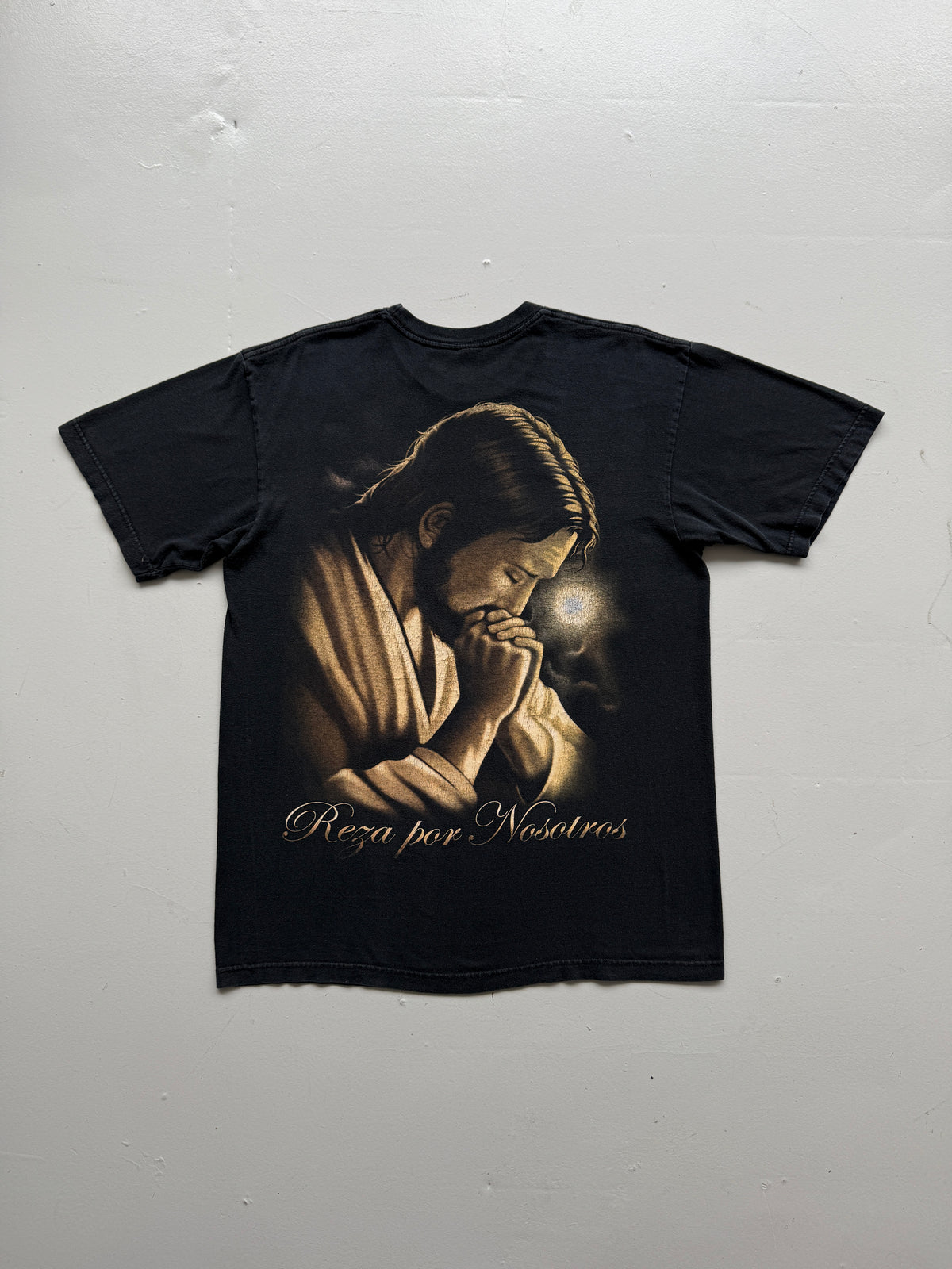 Black Jesus Rey de Reyes 00's Vintage Graphic T-Shirt