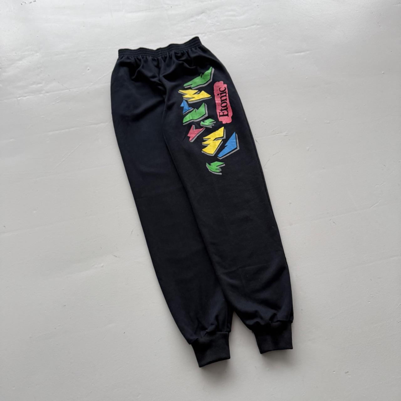 Black Etonic 90’s Vintage Tracksuit Jogging Bottoms - Small