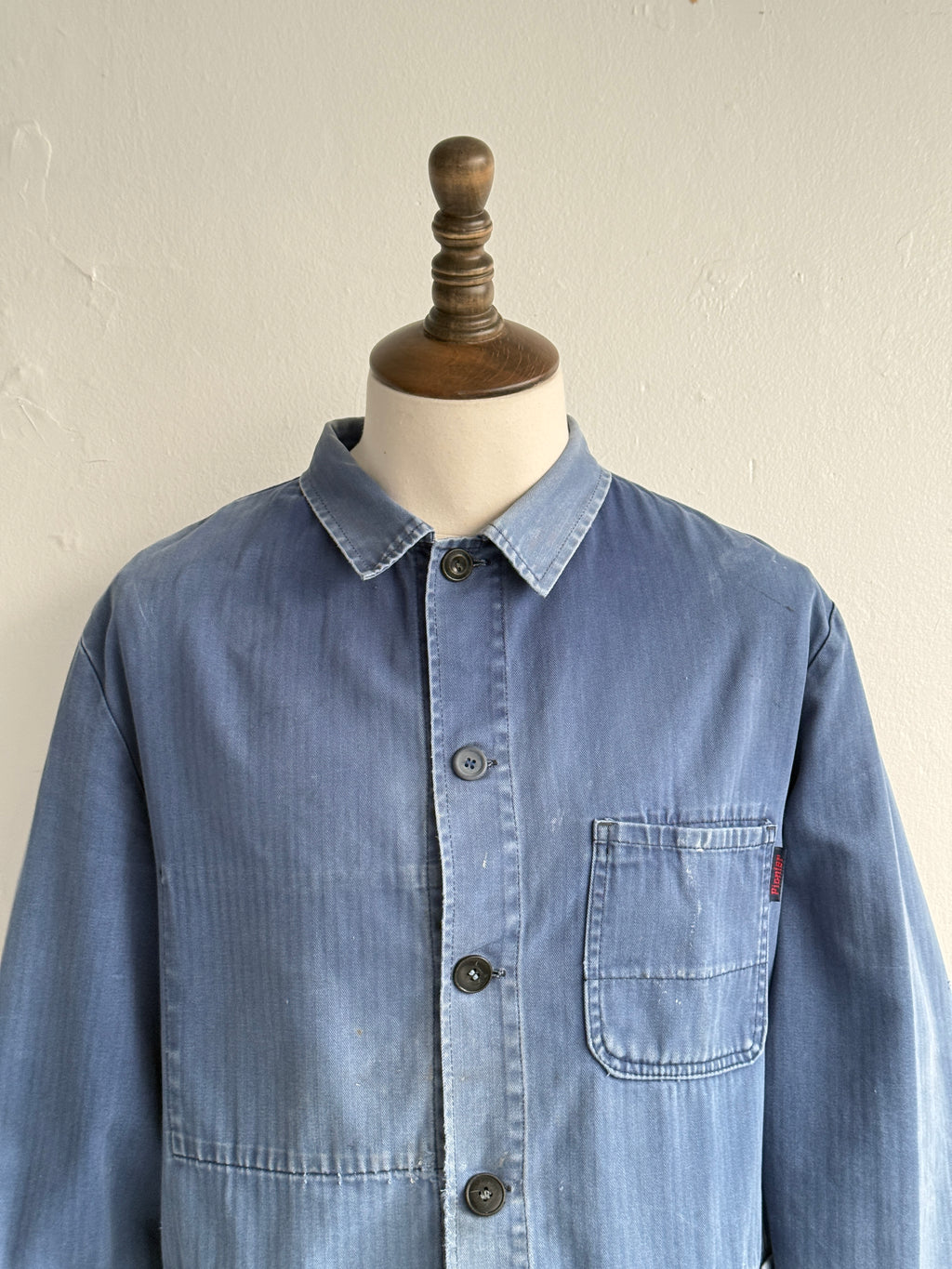 Faded Blue Pionier Vintage Workwear Chore Jacket CH549 - Medium