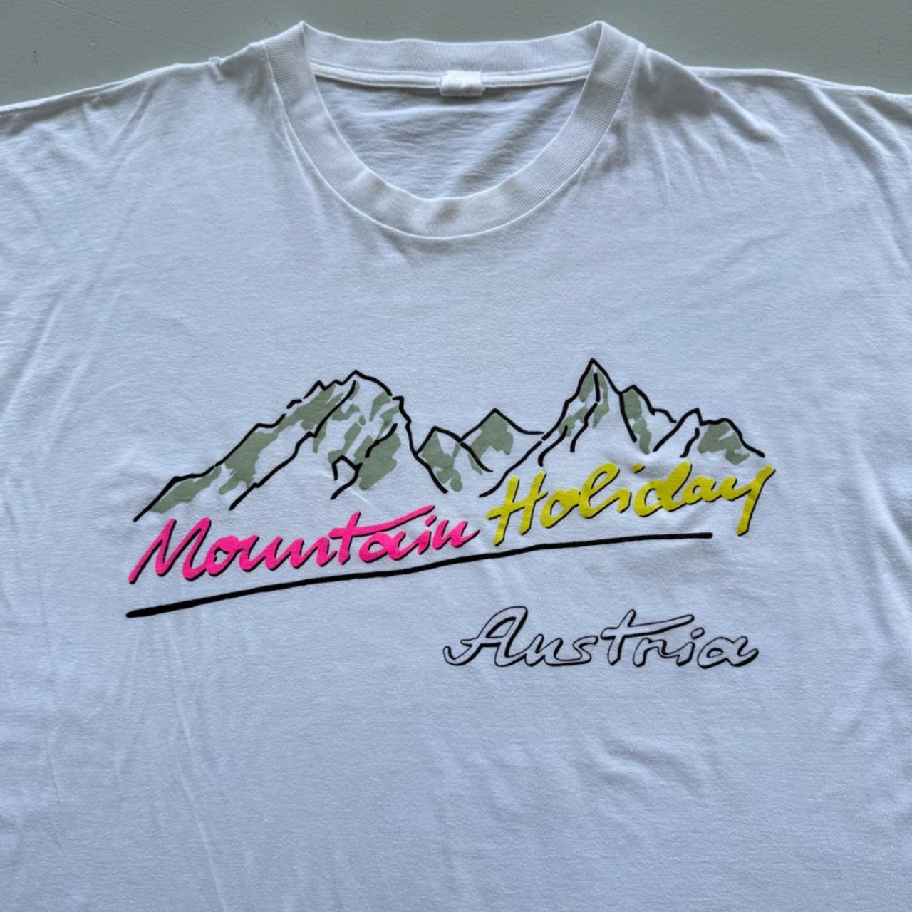 White Mountain Holiday 80s Tourist Vintage T-shirt - XXL