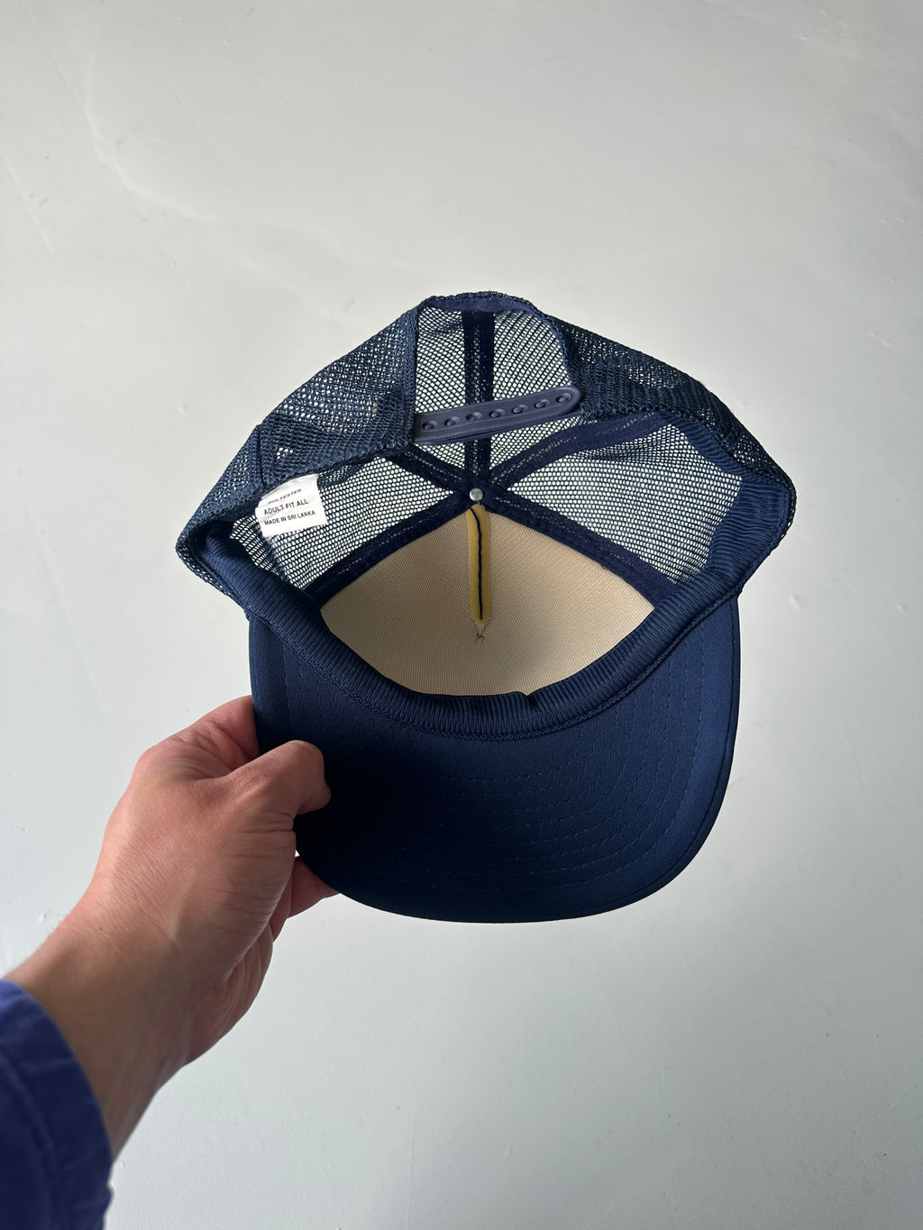 Navy Vintage SnapBack Trucker Cap Foam & Mesh Brzezinski Racing Products