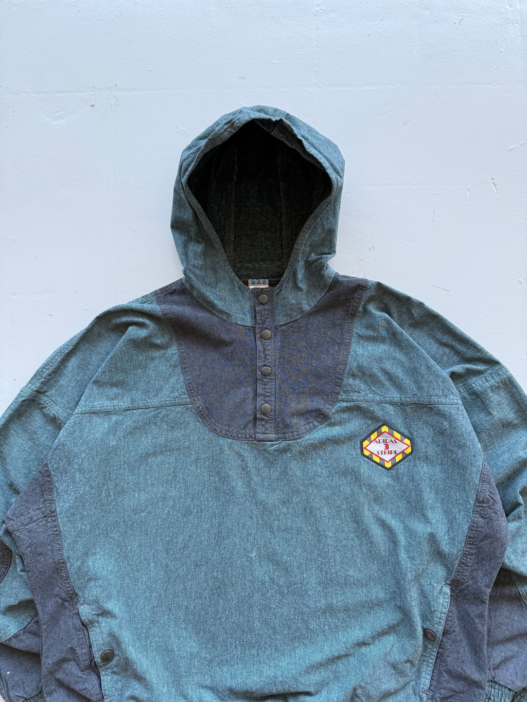 Blue Adidas 90's Vintage 1/4 Zip Pullover Jacket - XL