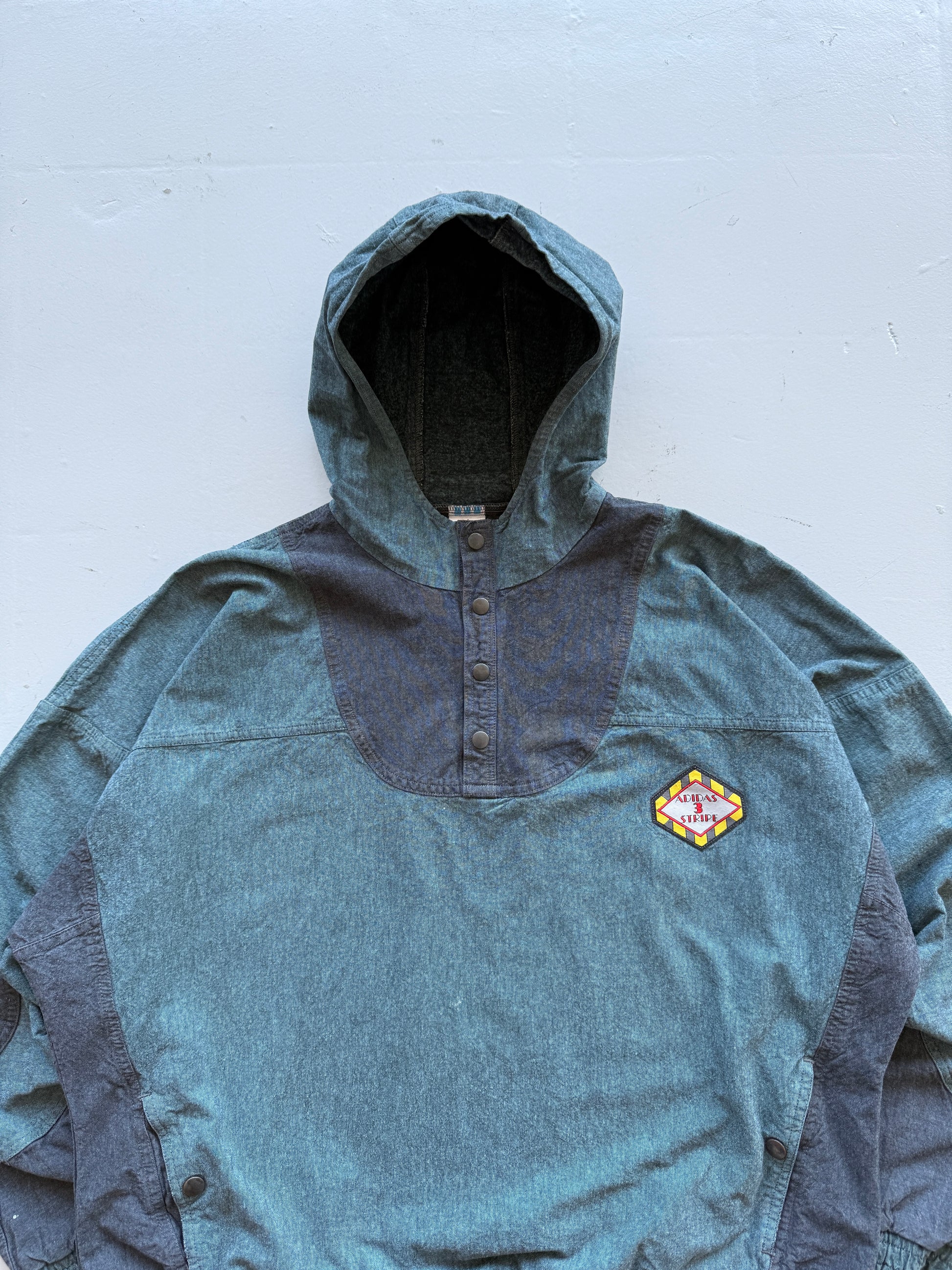 Blue Adidas 90's Vintage 1/4 Zip Pullover Jacket - XL