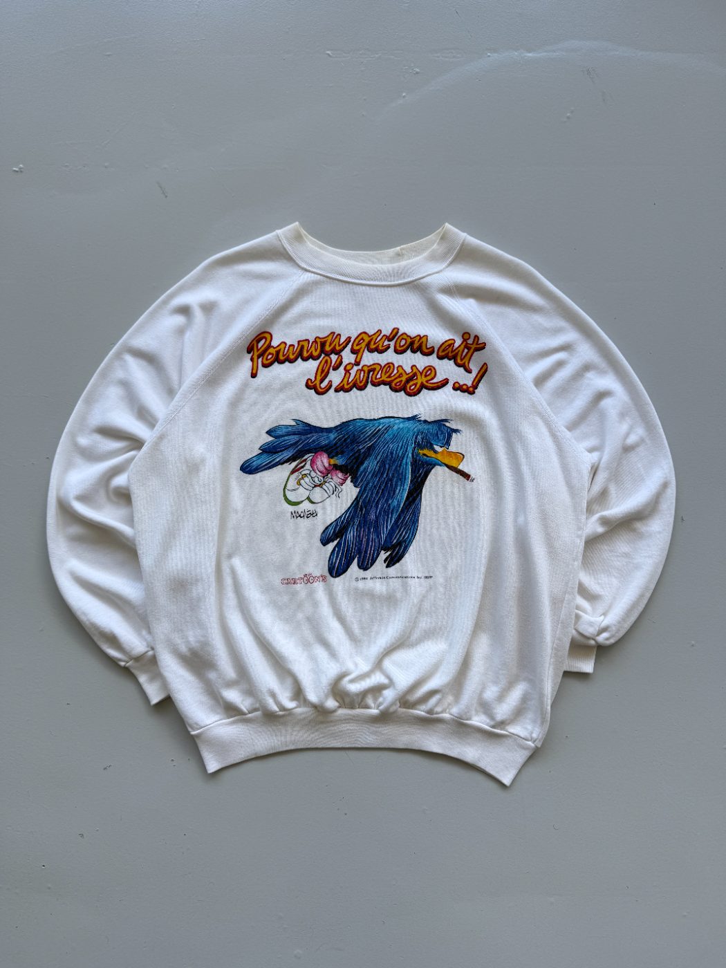 Cartoon's French Bird 80's Vintage Sweatshirt - Large