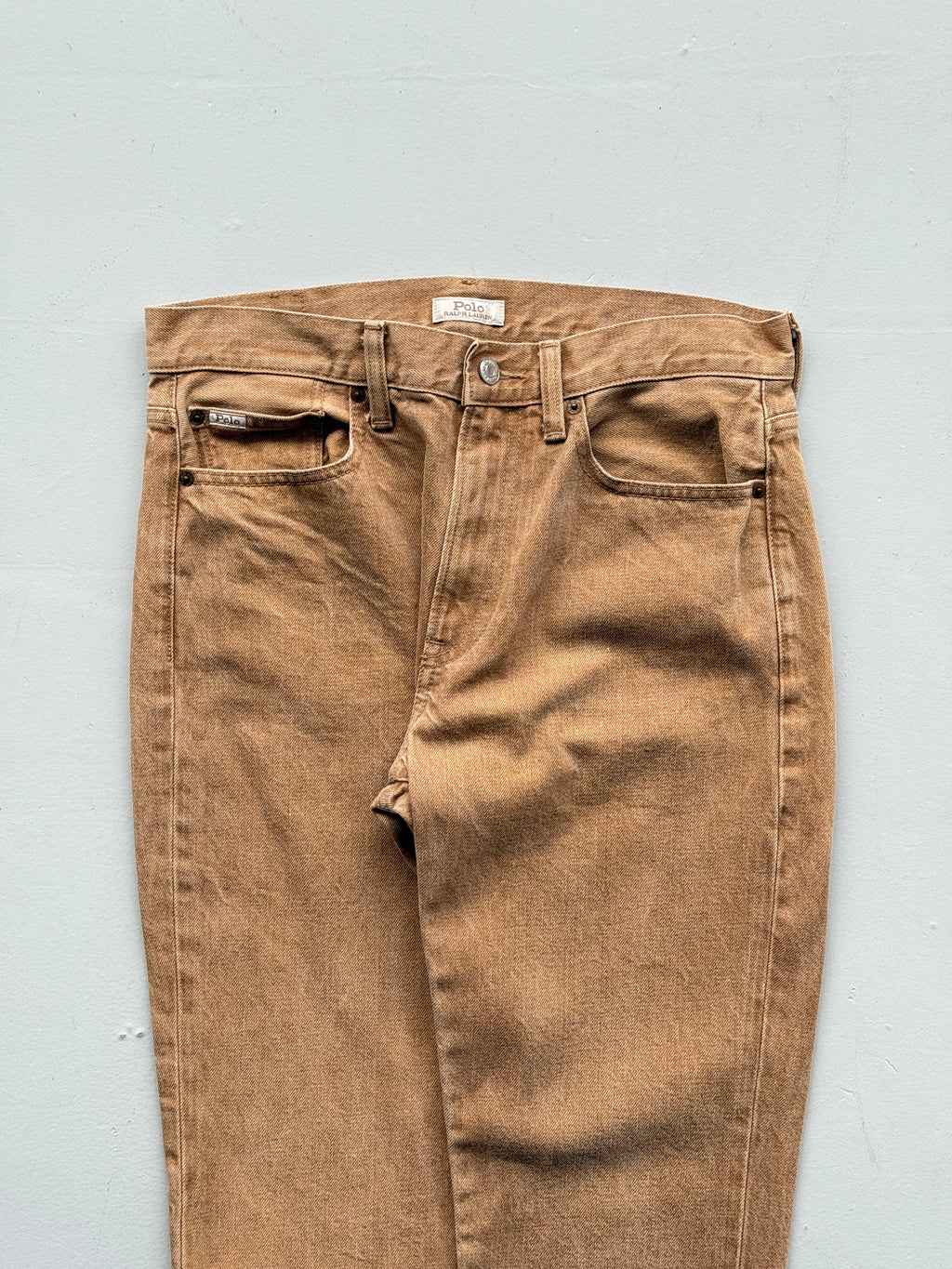 Beige Polo Ralph Lauren Y2K Vintage Jeans - W32 x L26.5