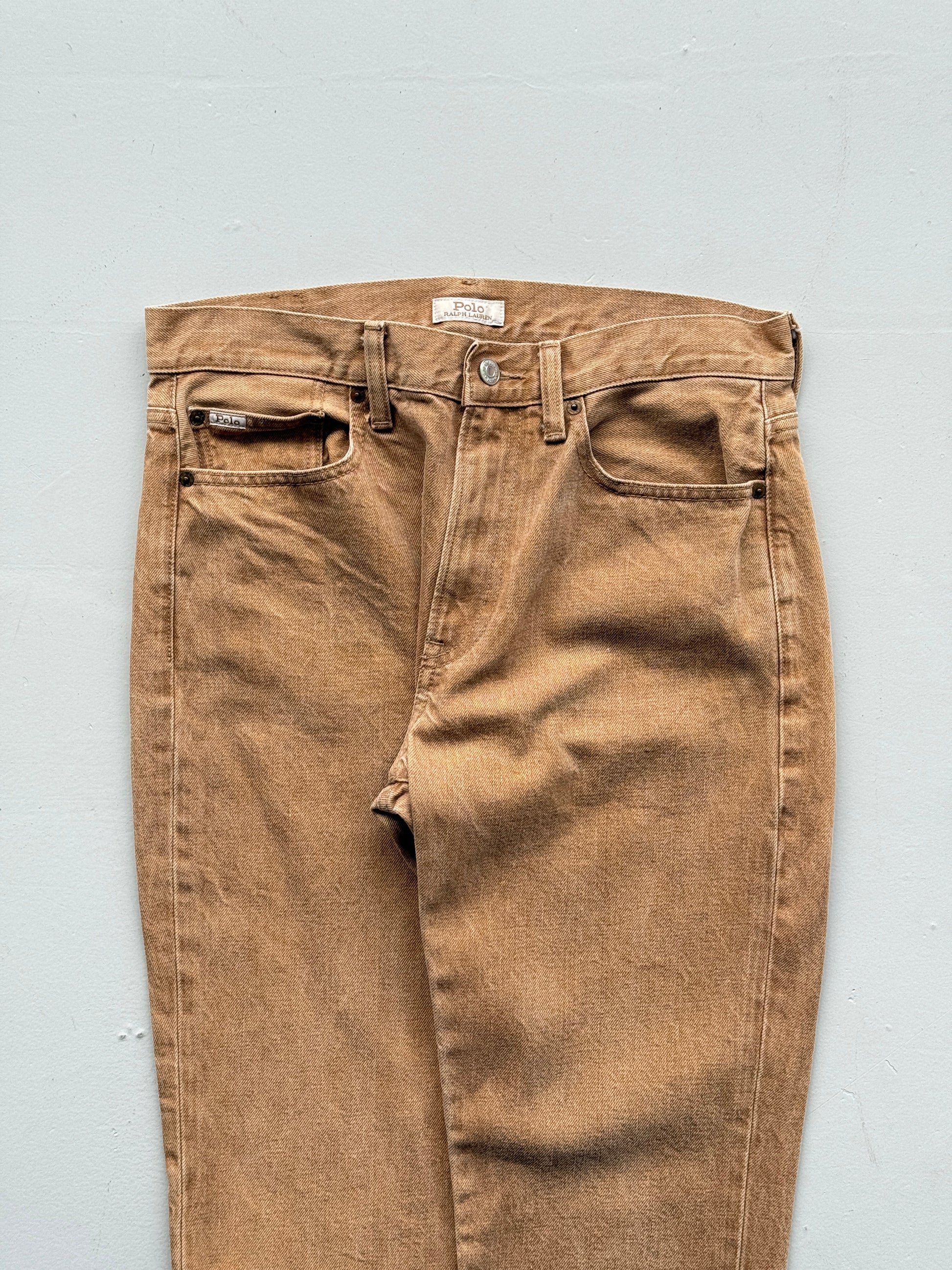 Beige Polo Ralph Lauren Y2K Vintage Jeans - W32 x L26.5