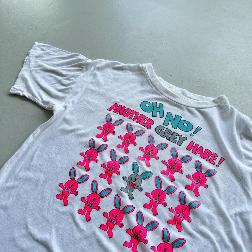 White Another Grey Hare Vintage 90's T-shirt - Boxy Medium