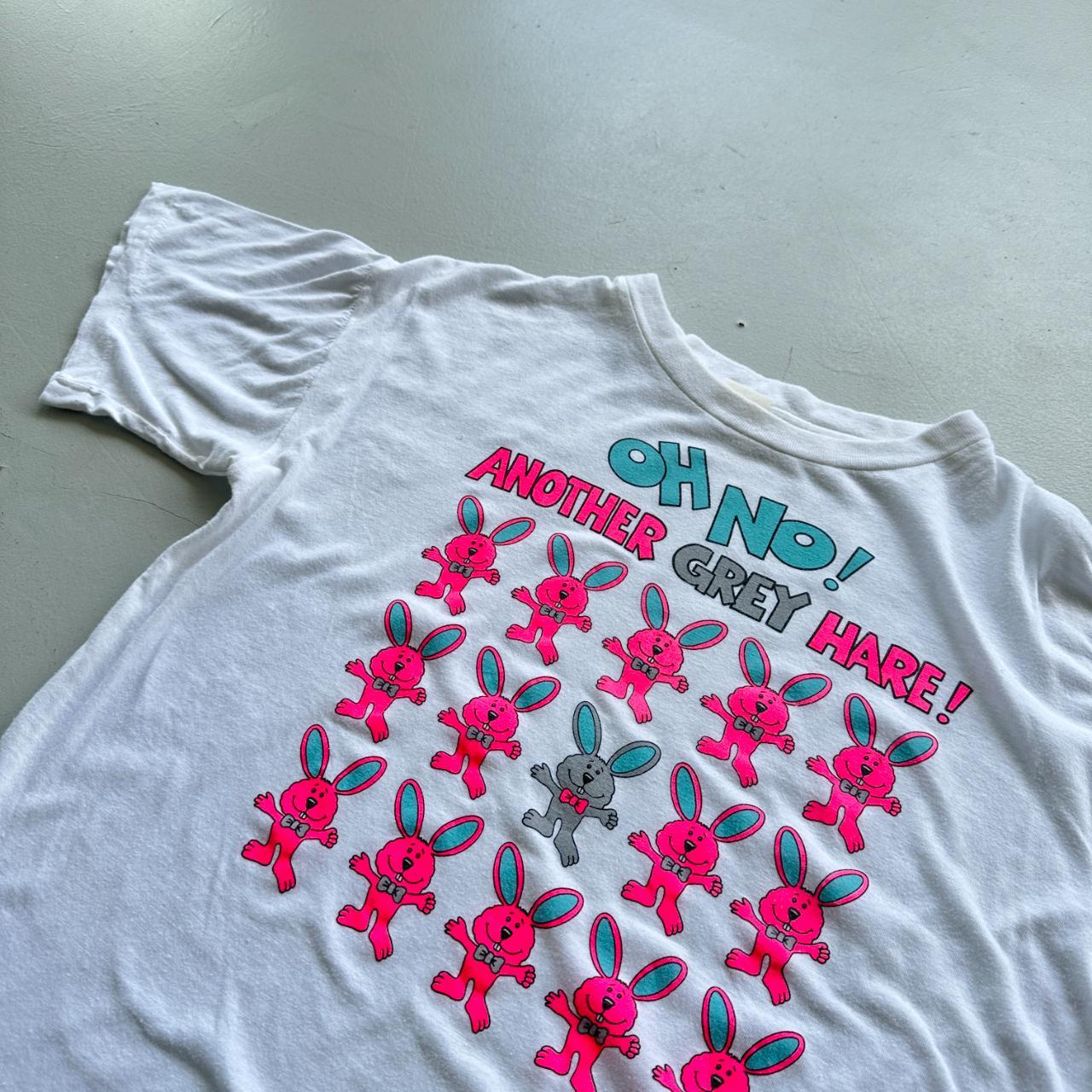 White Another Grey Hare Vintage 90's T-shirt - Boxy Medium