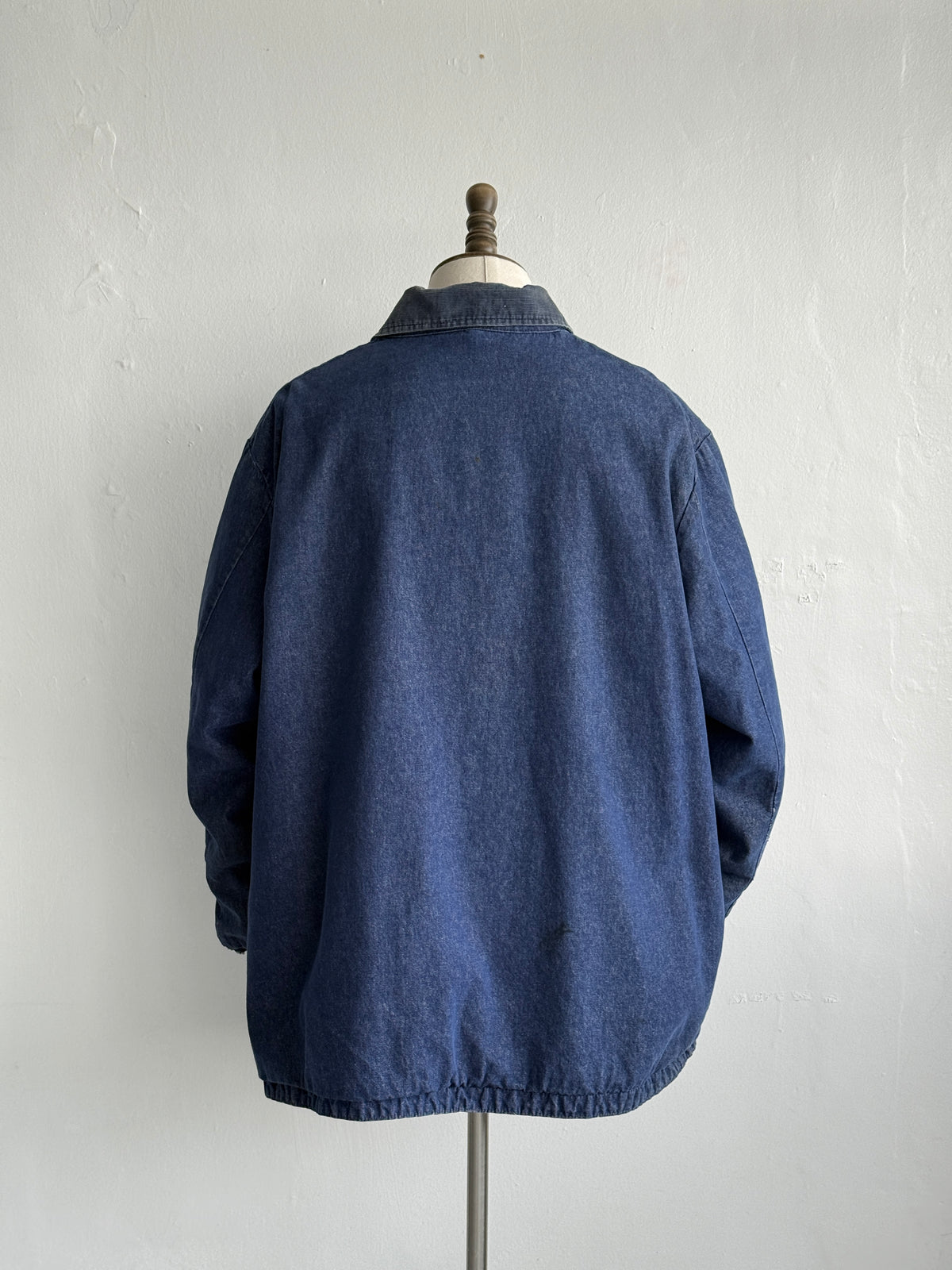 Blue Flannel Lined Denim 70's Vintage Chore Jacket - 2XL