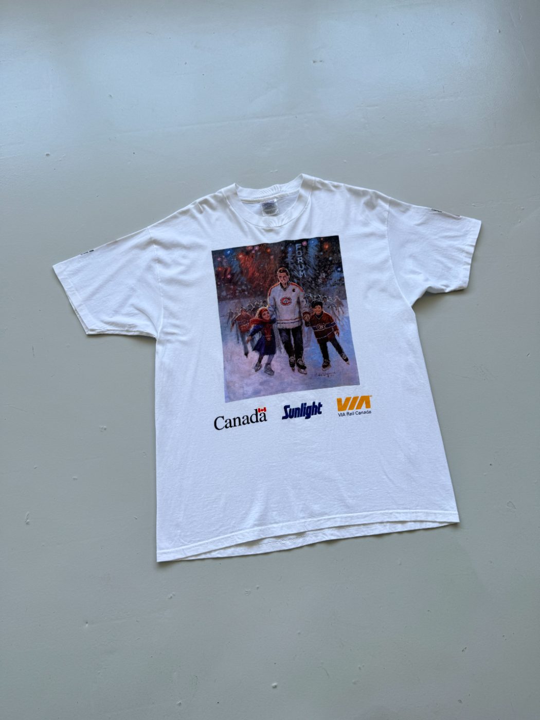 Hanes Montreal Canadiens Skate With Les Canadiens 1996 Vintage Single Stitch T-S