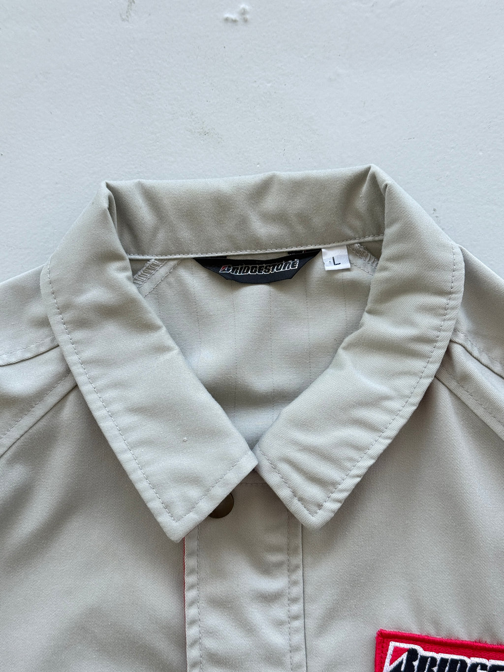 Grey Japanese Workwear 90's Vintage Bridgestone Mechanics - Medium