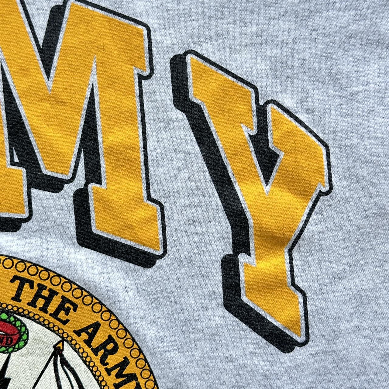 Grey Army 90s Vintage Cropped T-shirt - Large