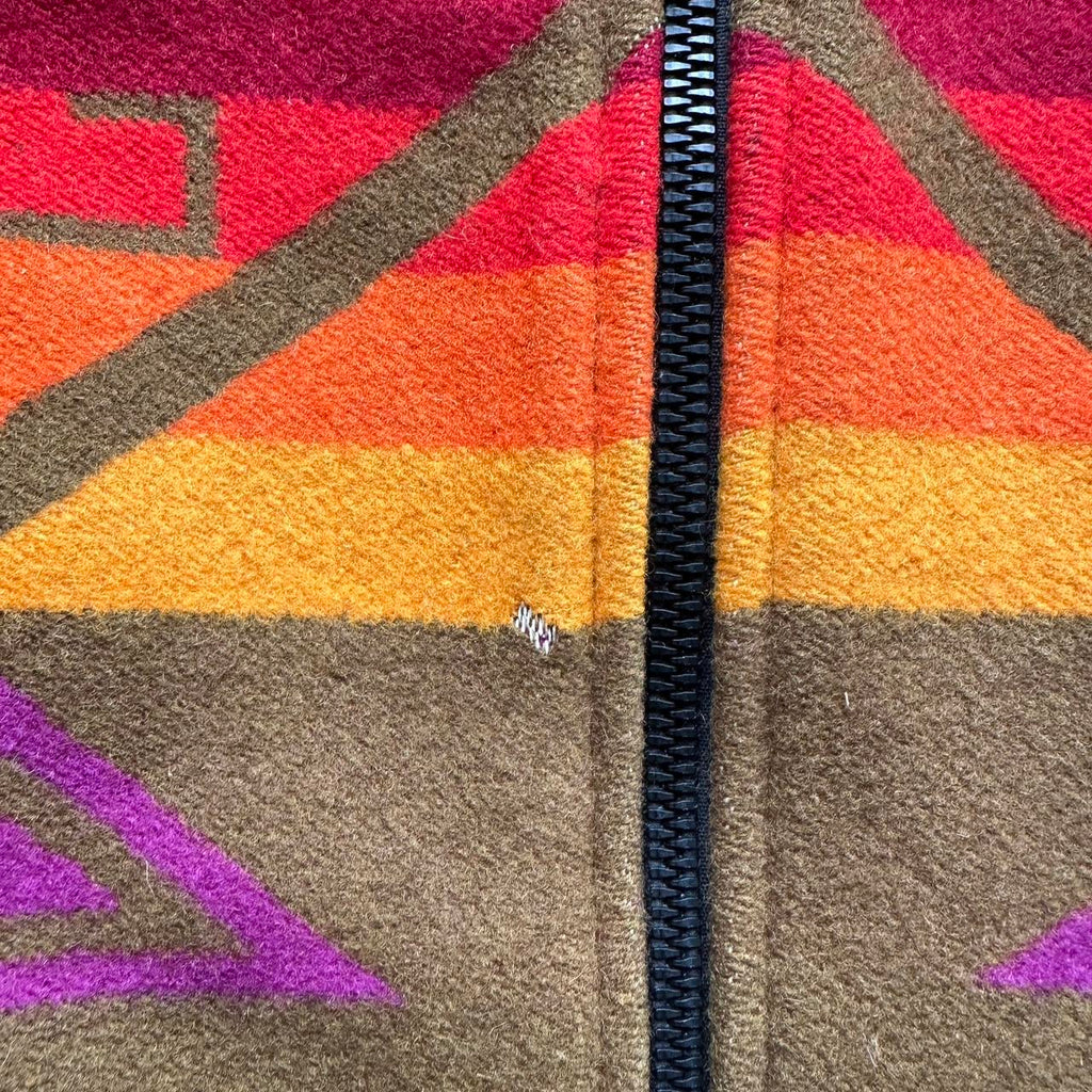 Brown Pendleton High Grade Western Wear Zip-Up Jacket - Medium