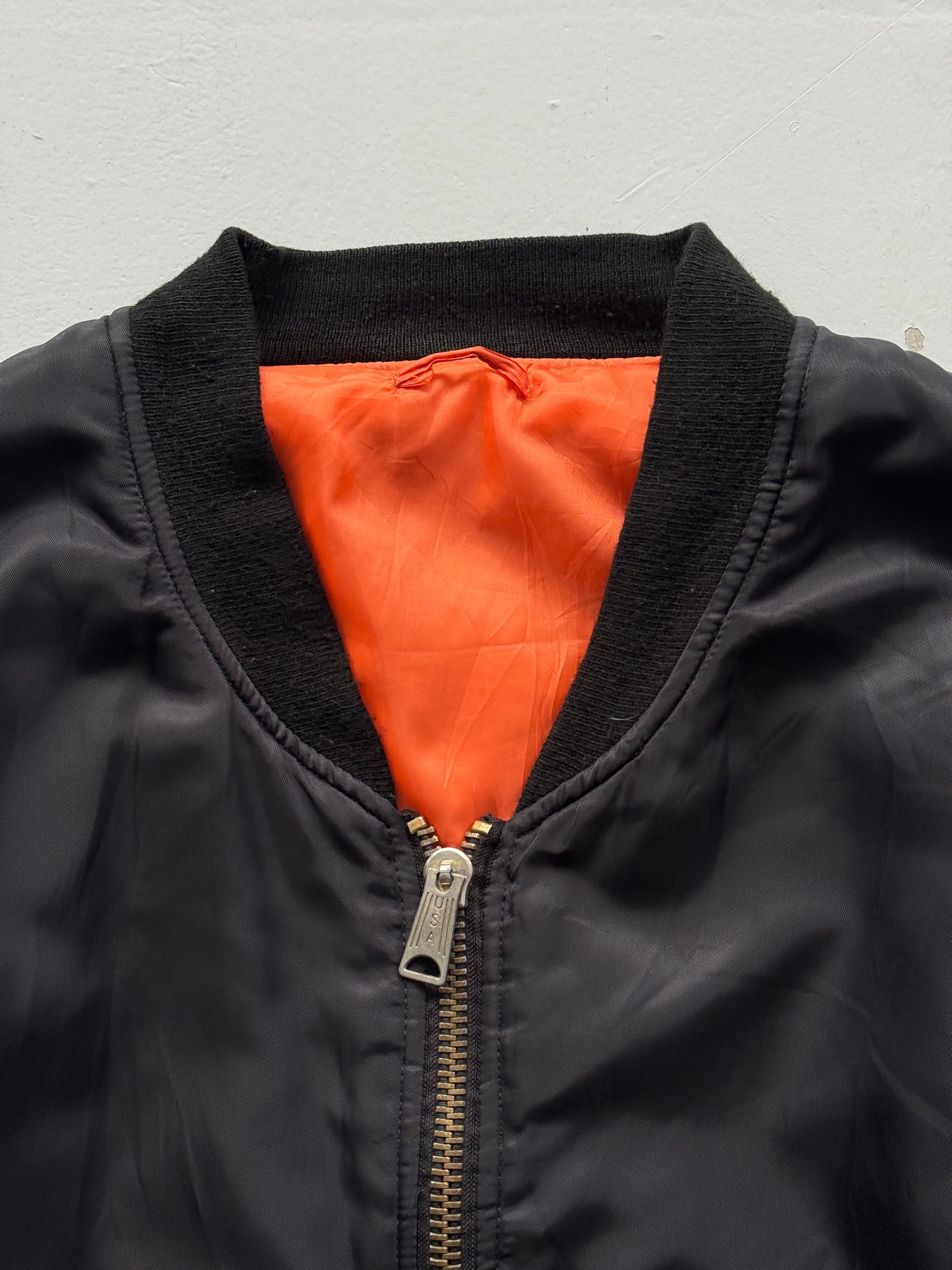 Black Reversible 90's Vintage Bomber Jacket - XXL
