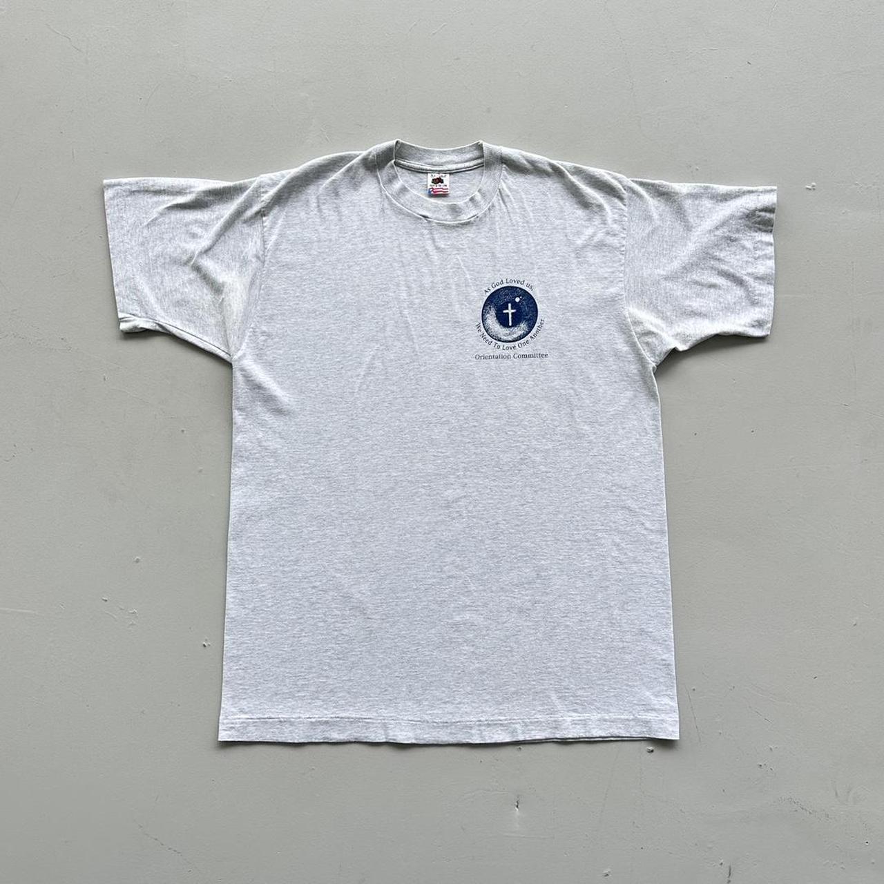 Grey Religious Christian Vintage 90's T-shirt - XL