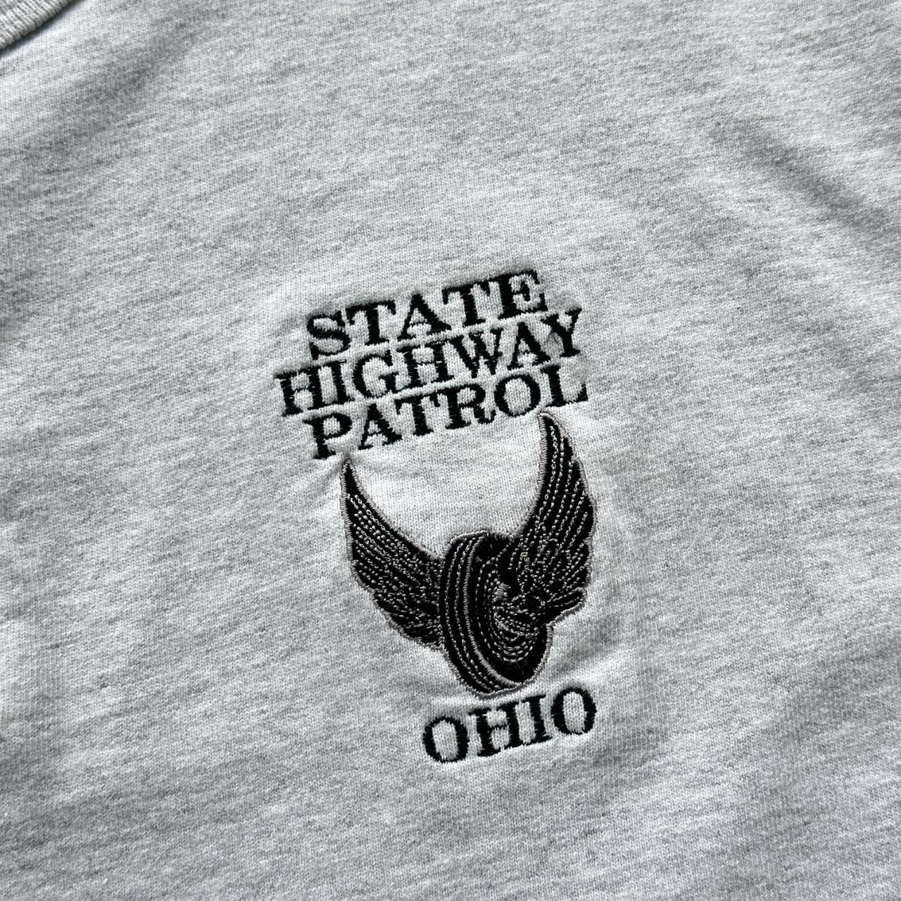 White State Highway Patrol Ohio Henley Button-Up Vintage 90's T-shirt - Large