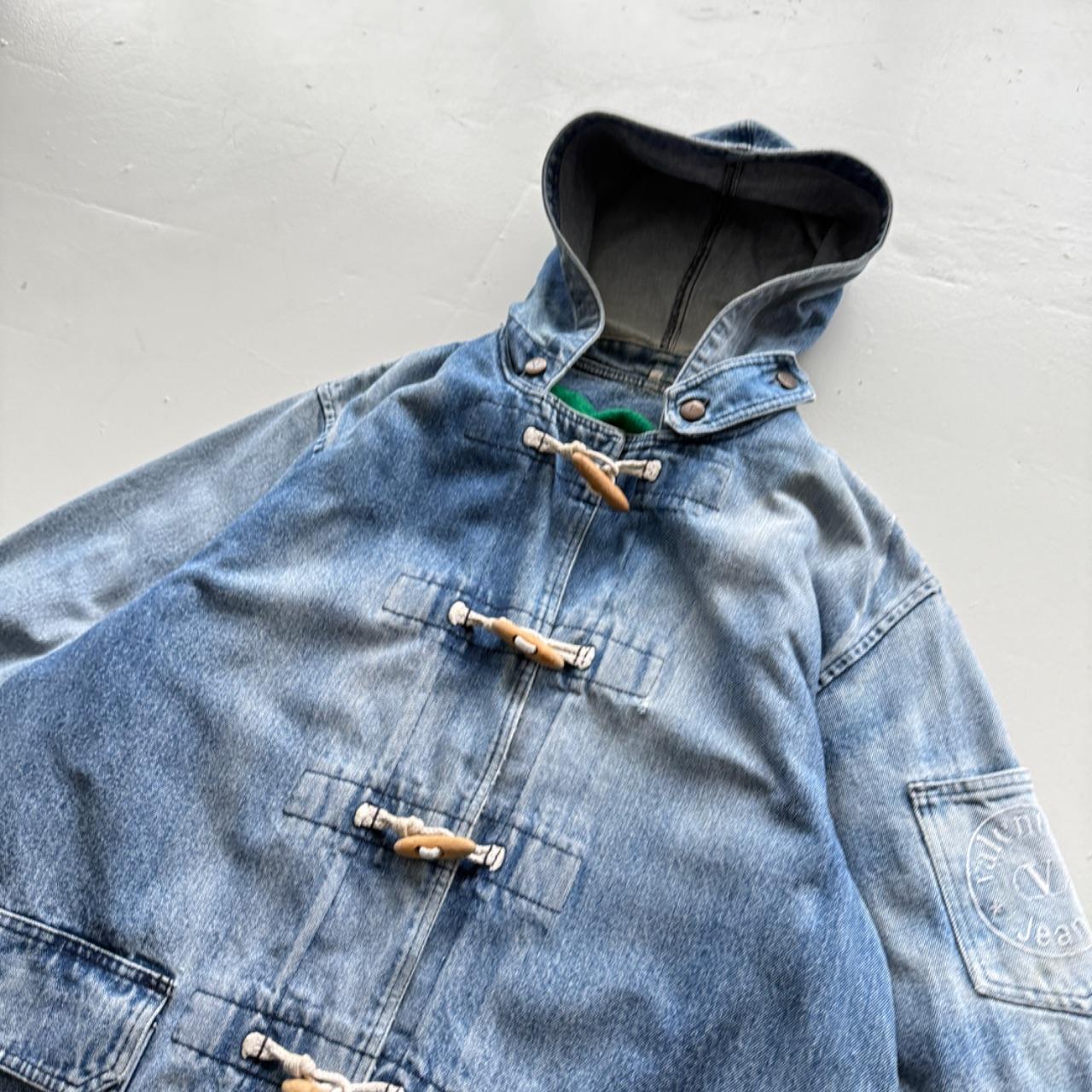 Rare Valentino 90’s Vintage Denim Duffel Coat - Large