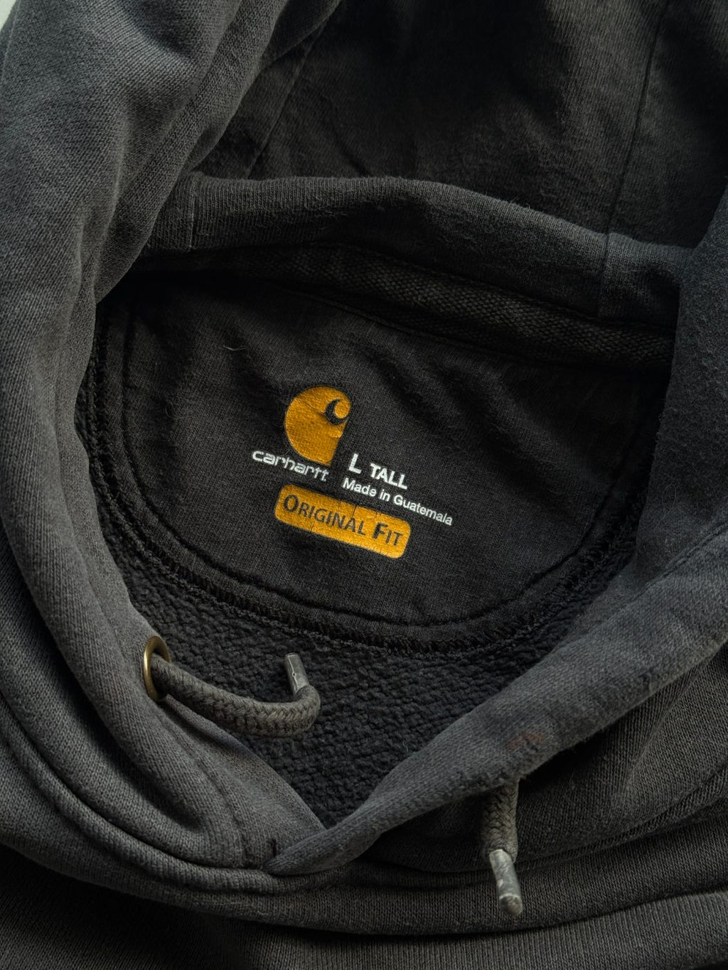 Carhartt Original Fit Faded Black Vintage Hoodie - XL