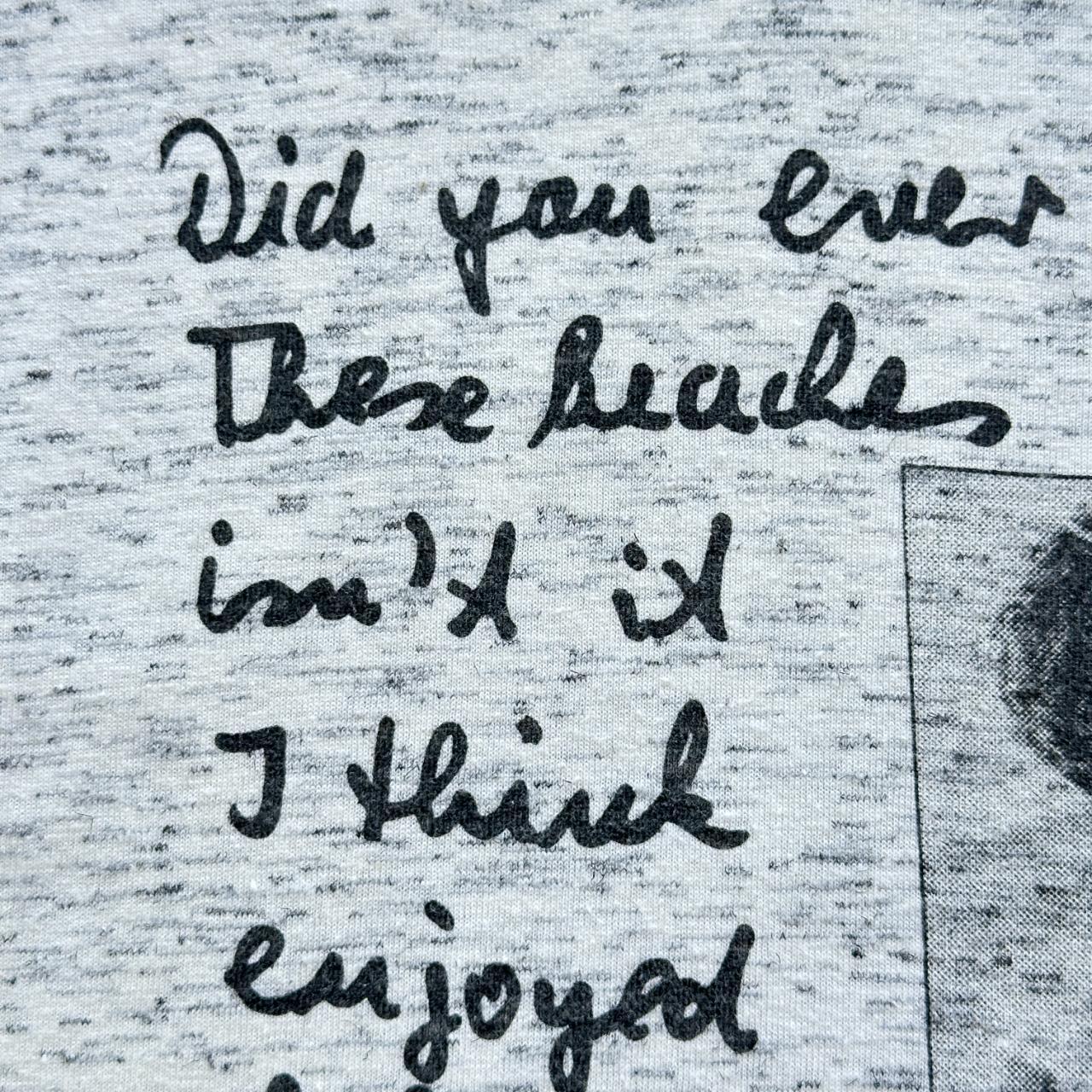 Grey Marl Romantic Poem Vintage 90's T-shirt - XL