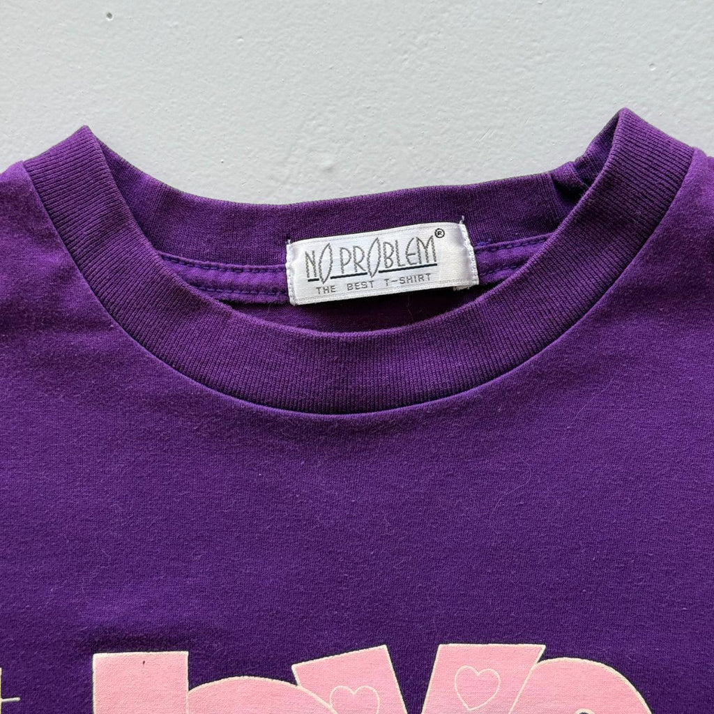Purple Love to Serve Religious Vintage 90s T-shirt - Medium