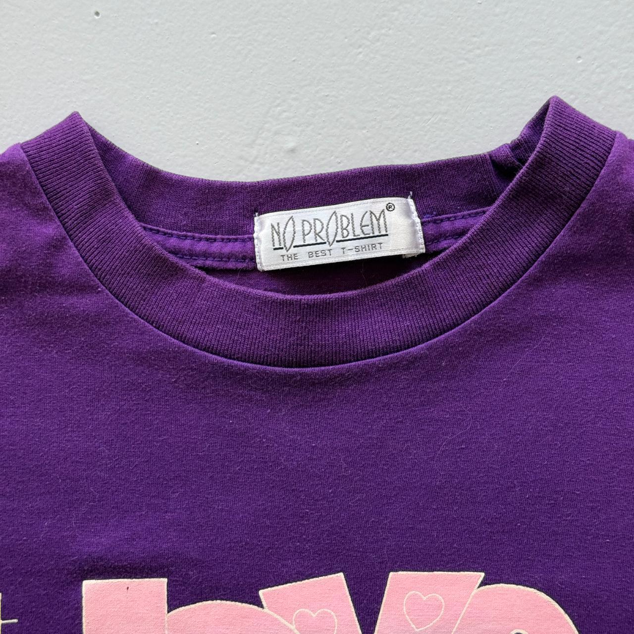 Purple Love to Serve Religious Vintage 90s T-shirt - Medium
