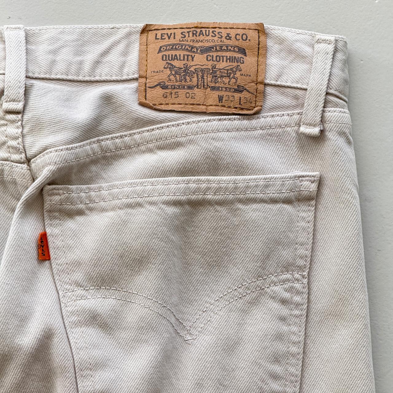 White Levi's 615 Orange Tab Denim 90's Vintage Jeans - 32” x 33”
