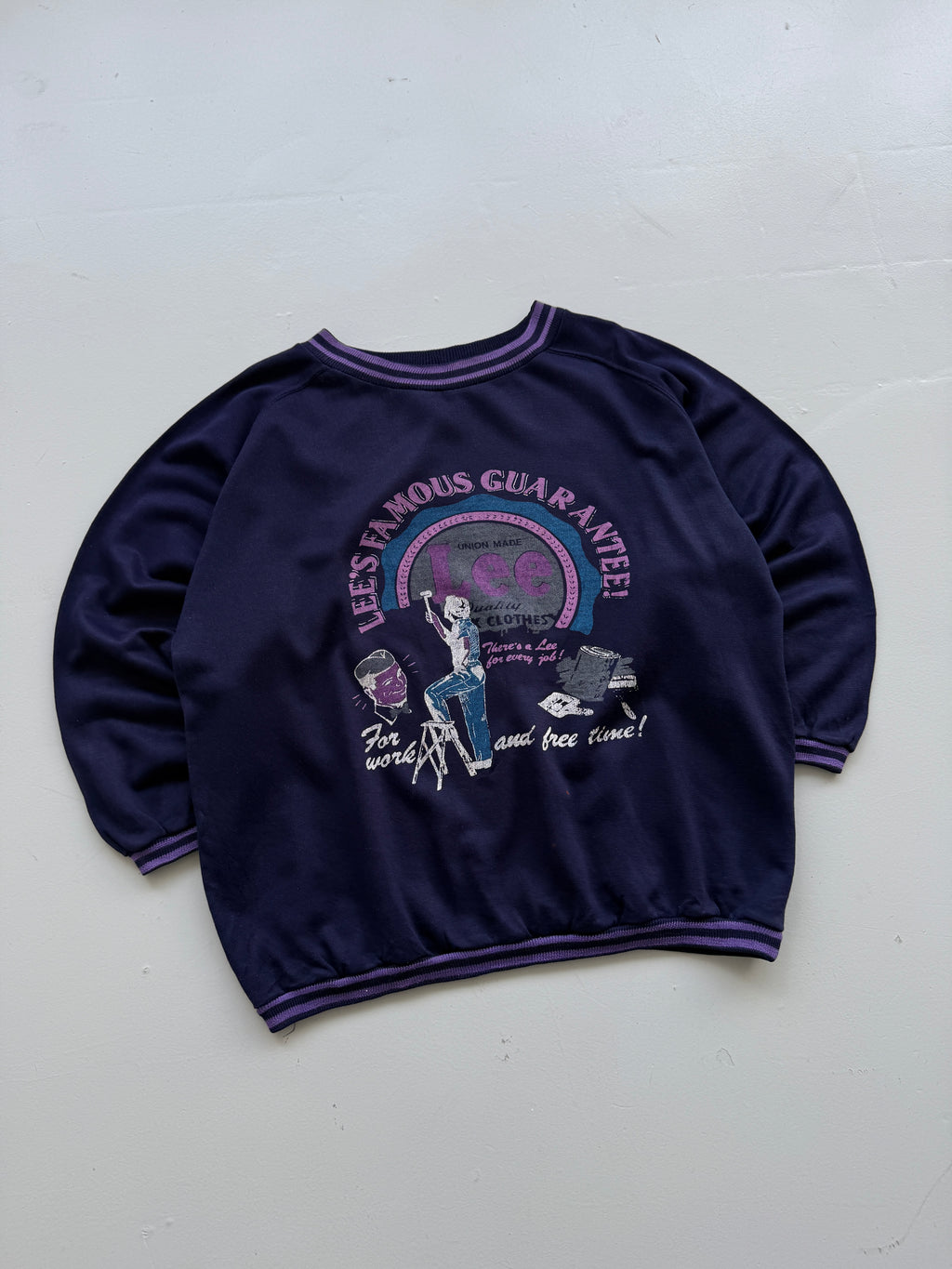 Lee Famous Guarantee Union Made 90's Vintage Sweatshirt - XL