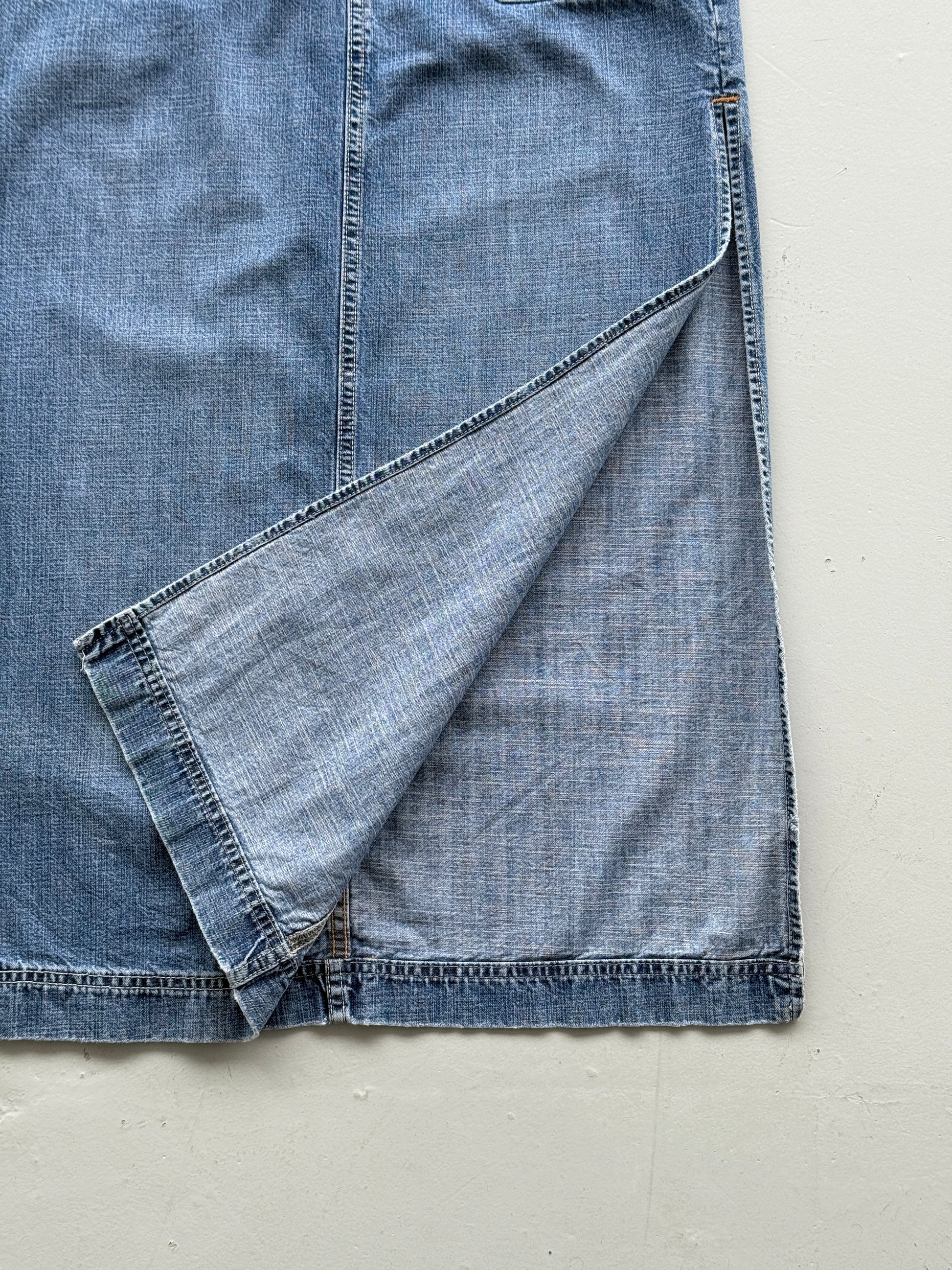 Blue Lucky Brand 00's Vintage Y2K Denim Maxi Skirt - Size 6-8