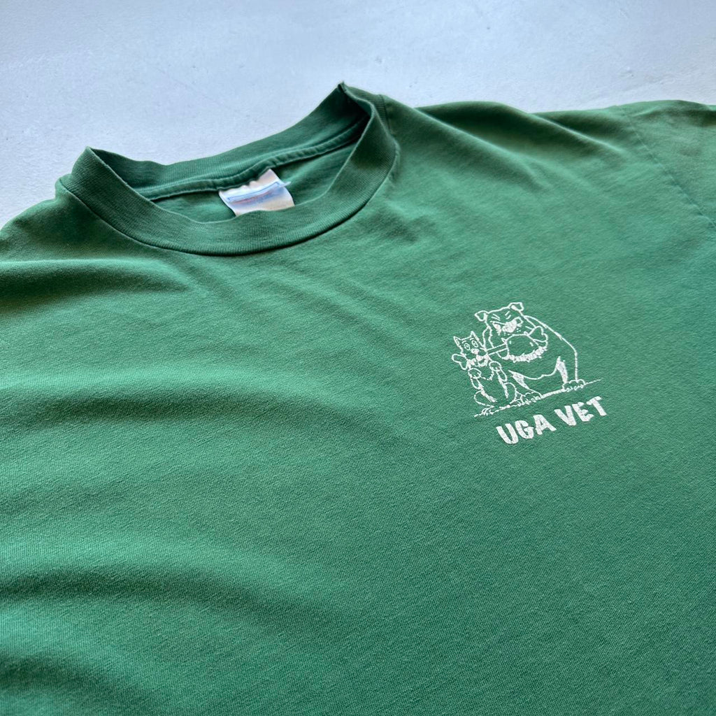 UGA Vet Green Slogan 90s Vintage T-shirt - XL