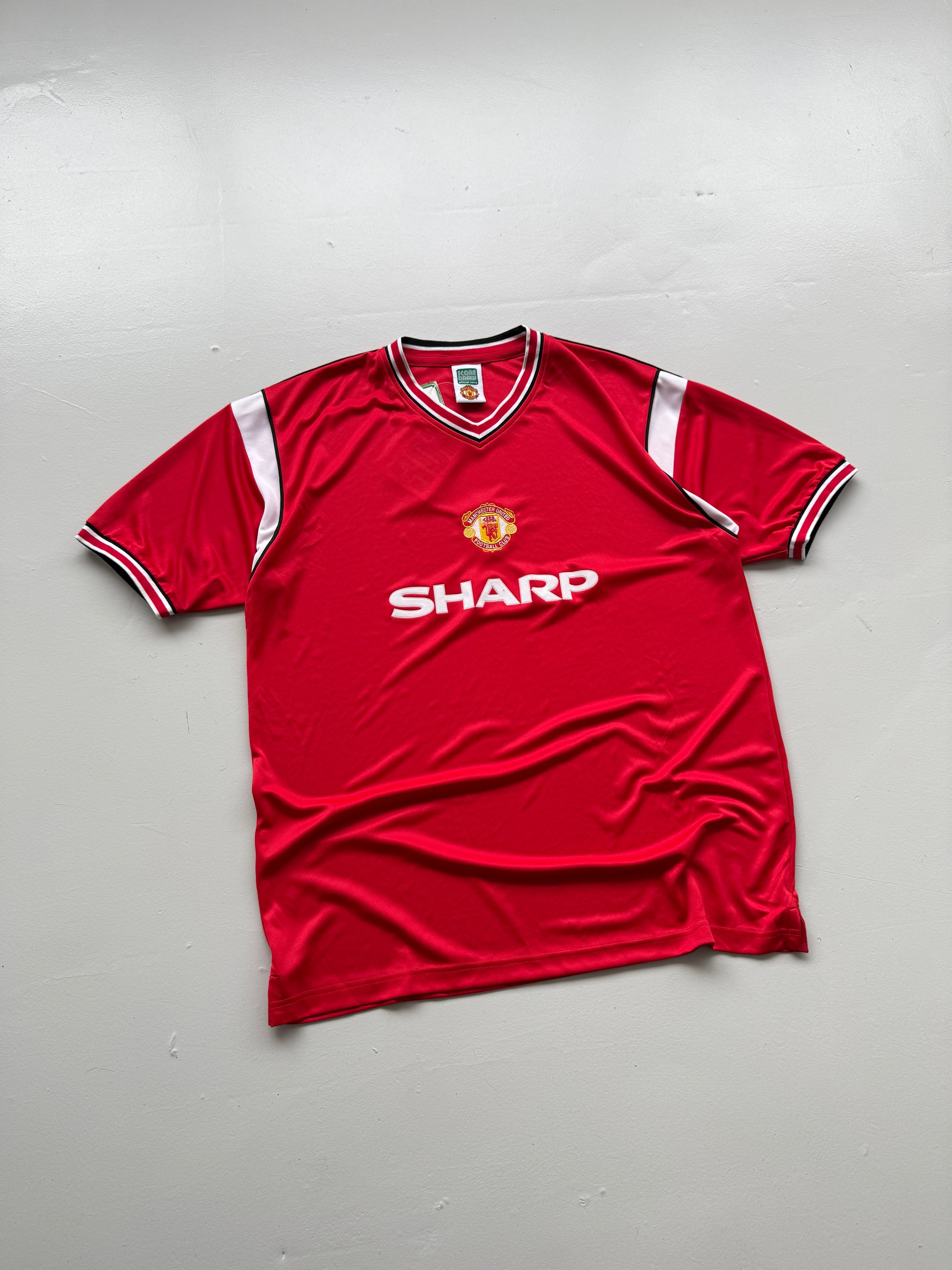 Score Draw Manchester United Sharp Retro Football Shirt - 2XL