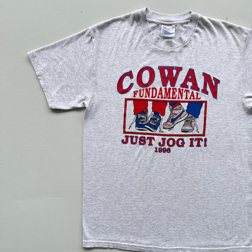 Grey Just Jog It Nike Pun Vintage 90s T-shirt - Medium