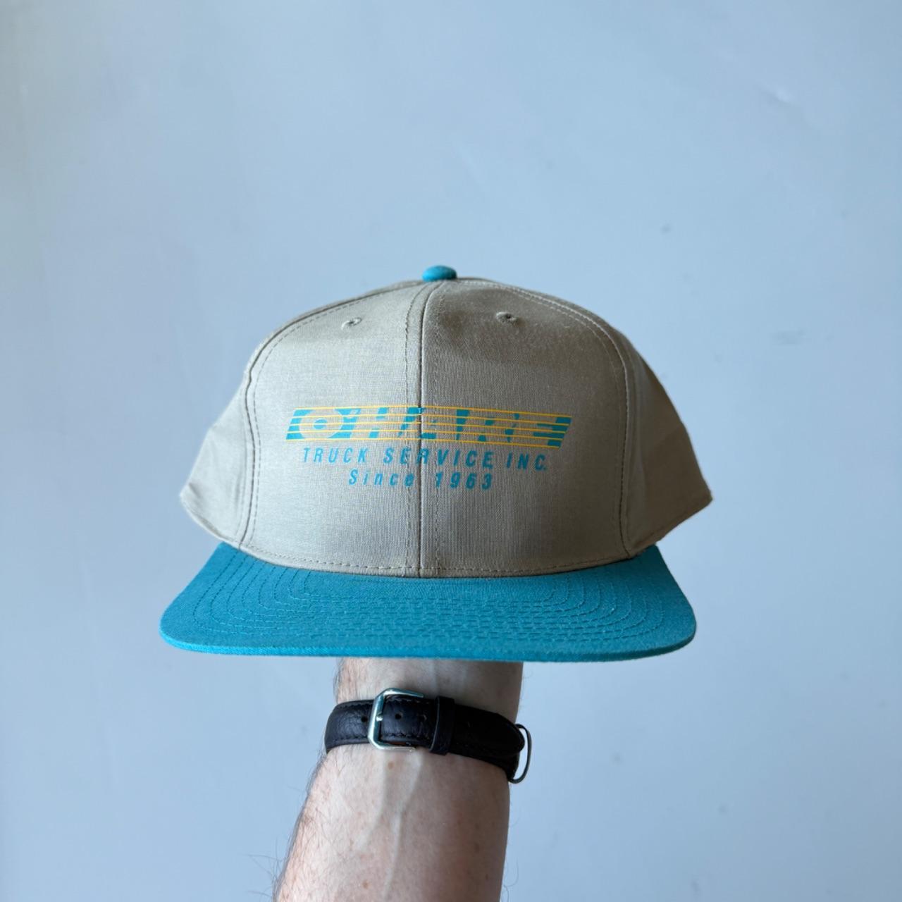 Beige / Blue O'Hare Vintage SnapBack Trucker Cap