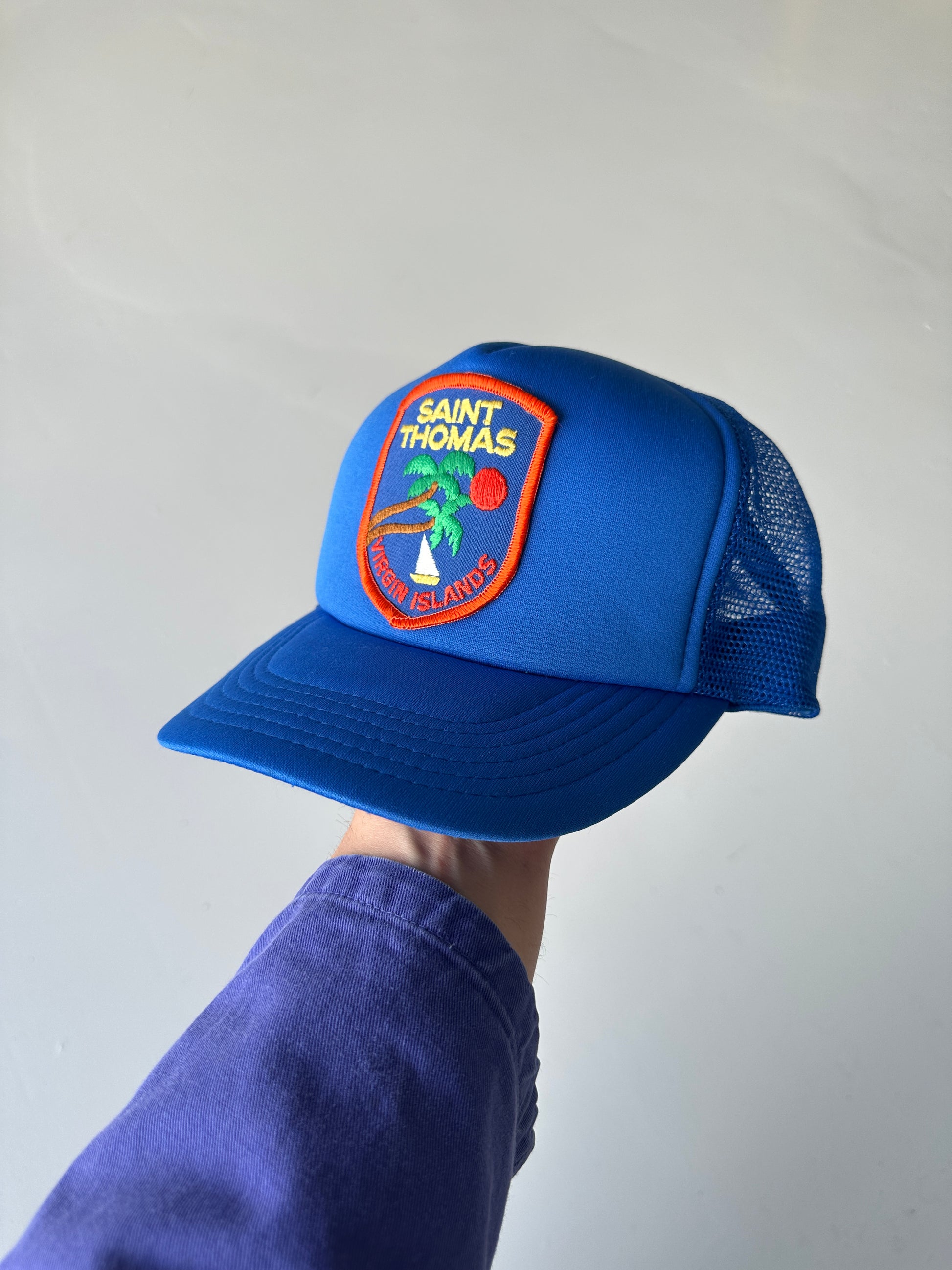 Blue Vintage SnapBack Trucker Cap Foam & Mesh Saint Thomas Virgin Islands