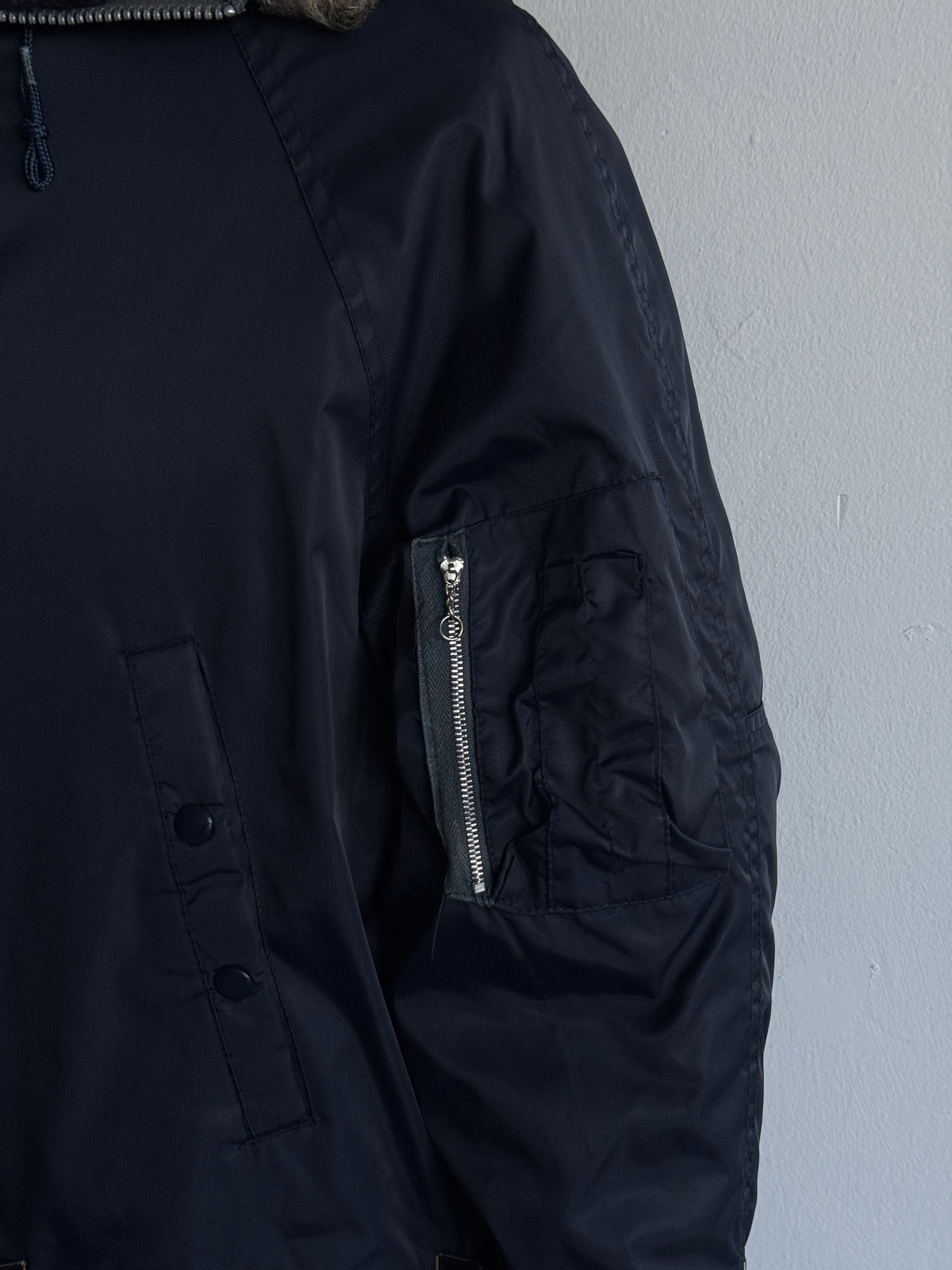 Navy Made in Korea 80's Vintage Snorkel Parka - Small