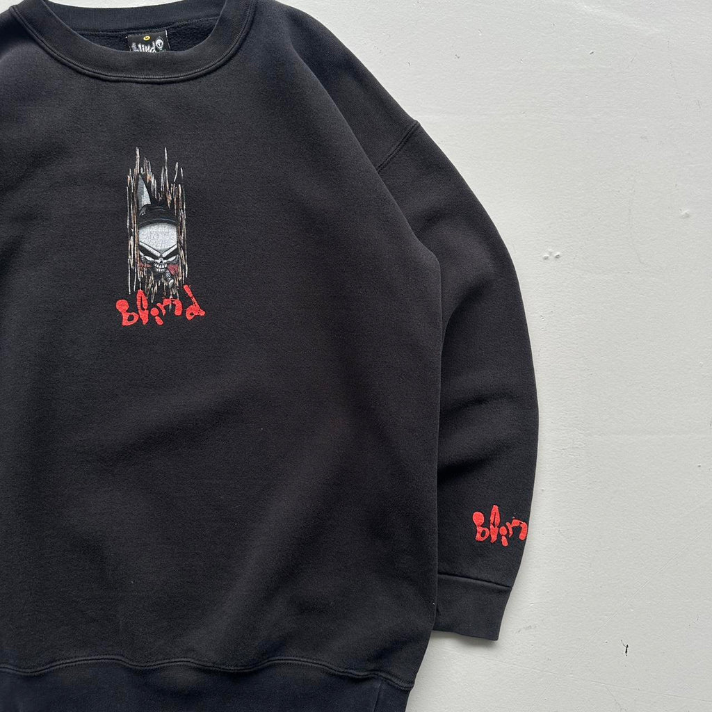 Black Blind Skateboarding Vintage Graphic Sweatshirt - Medium