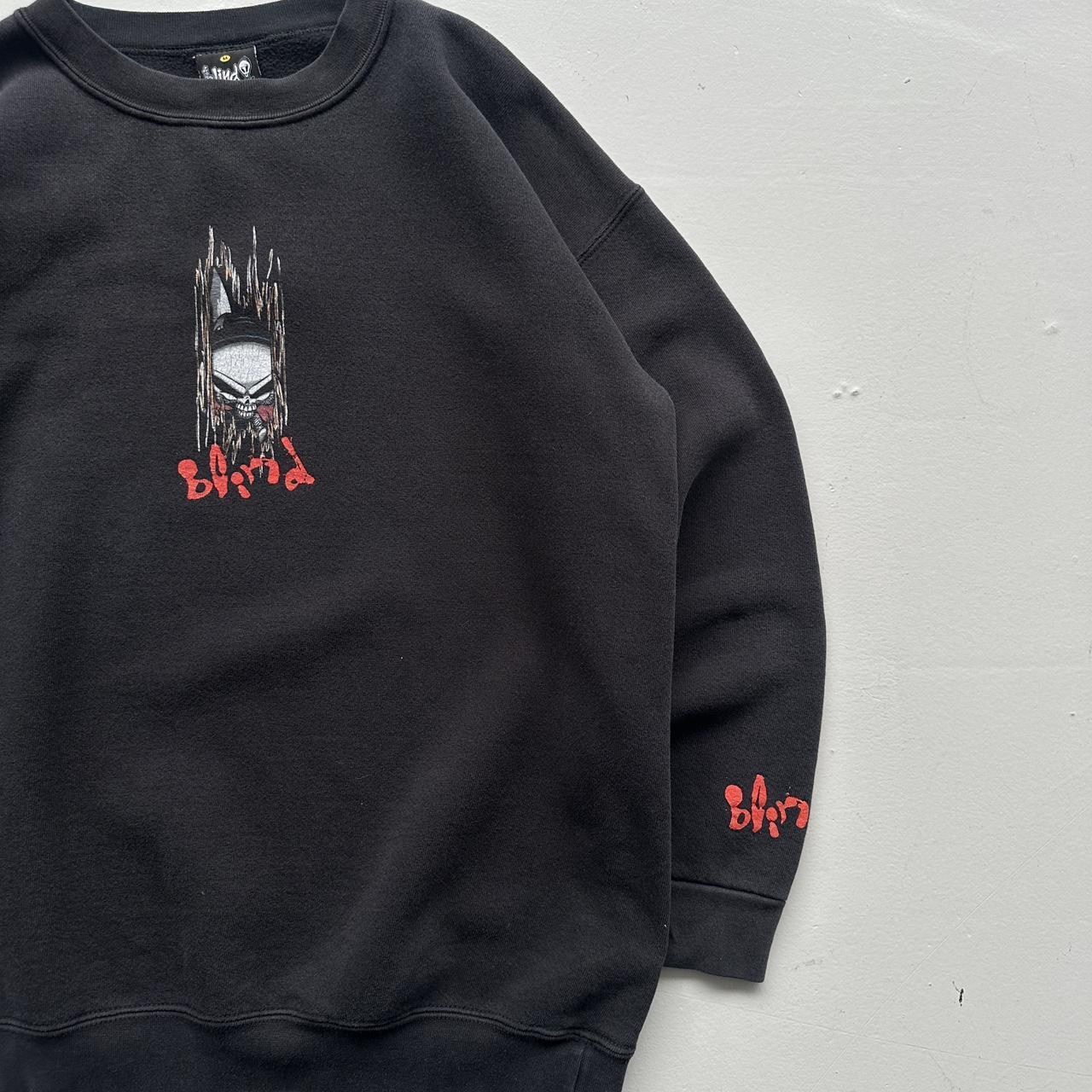 Black Blind Skateboarding Vintage Graphic Sweatshirt - Medium