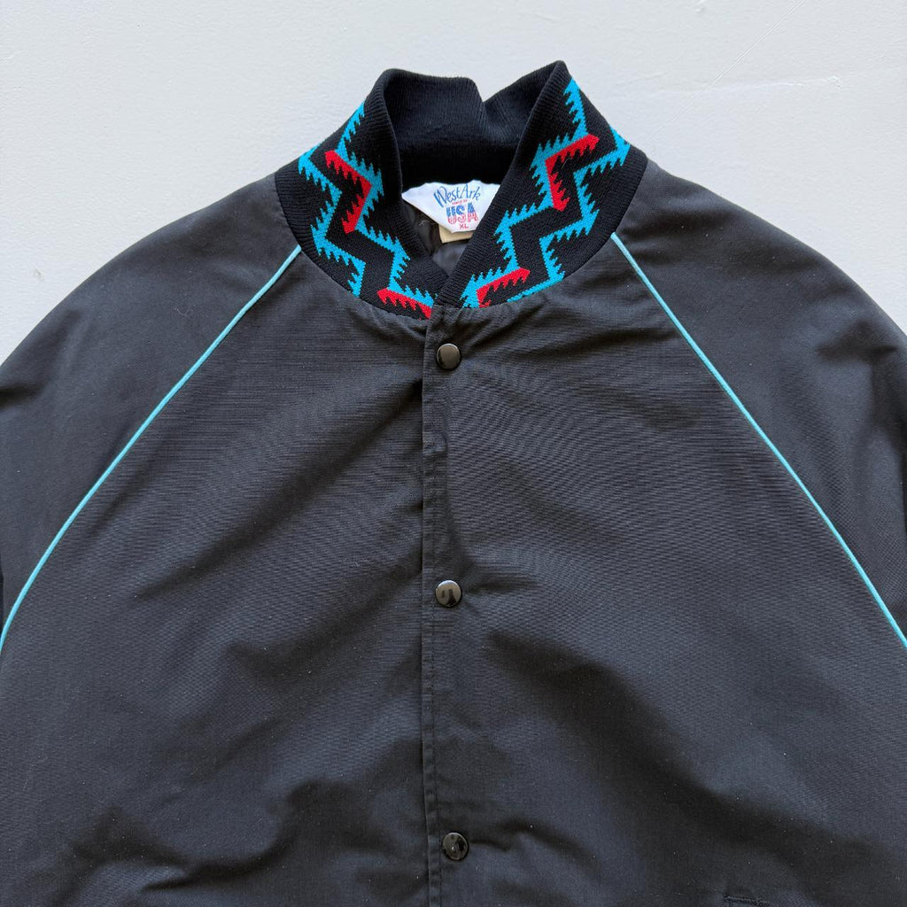 West Ark Patterned 90s Western Bomber Jacket - XL