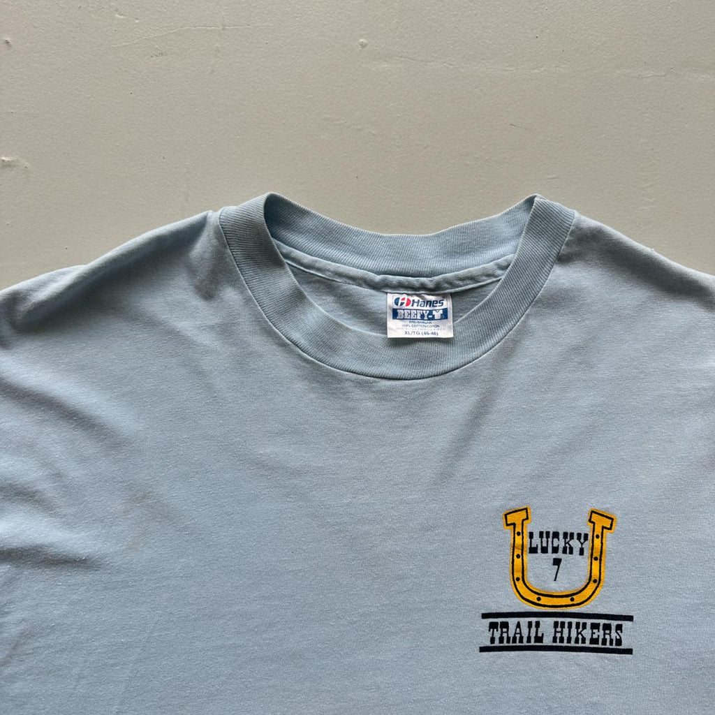 Light Blue Lucky Trail 90s Vintage T-shirt - XL