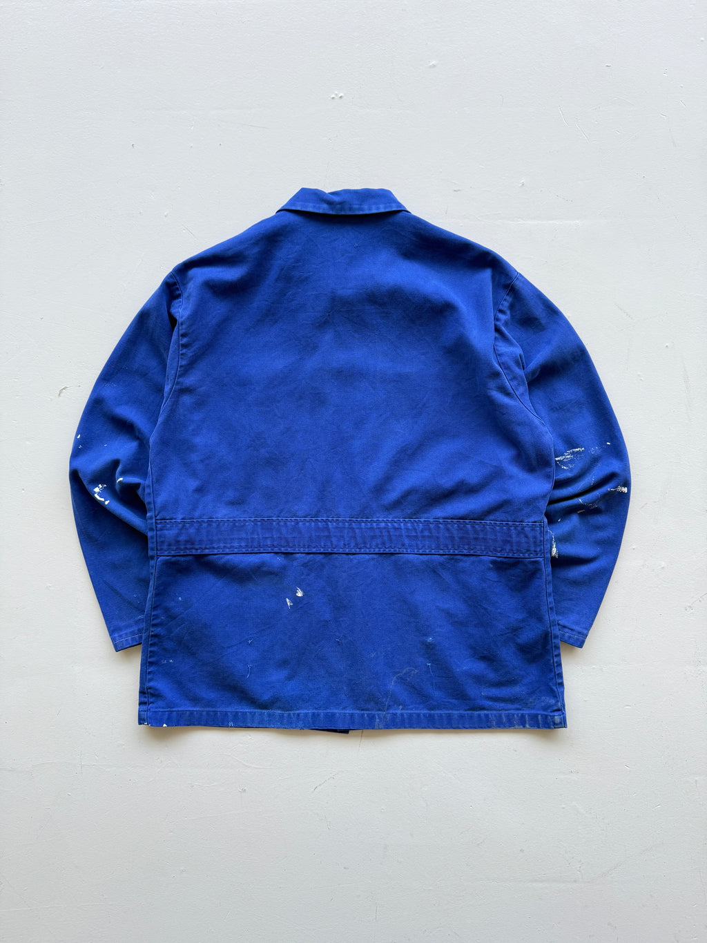 Blue French Workwear Vintage Thrashed Chore Jacket CH039 - Medium/Large
