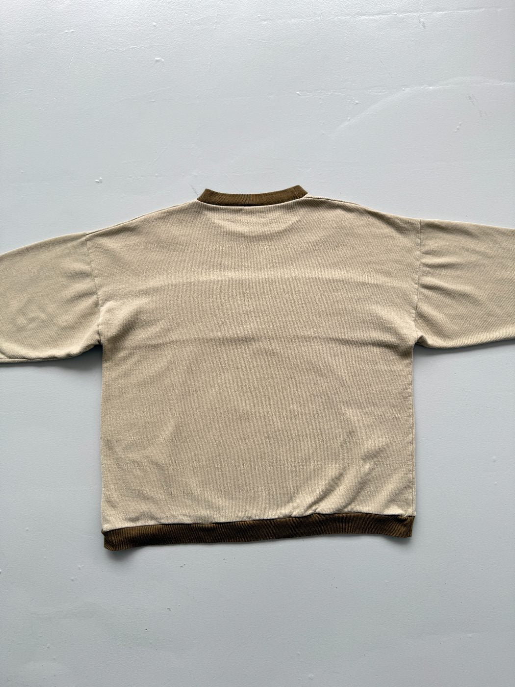 Nick Graphic Knit 80's Vintage Sweatshirt - Small/Cropped Medium