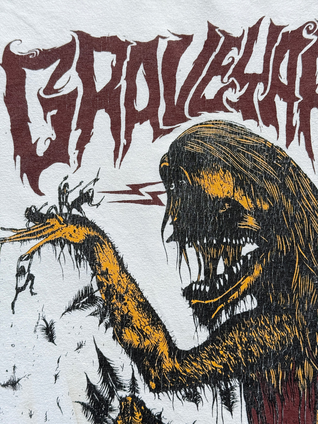 White Graveyard 00's Vintage Metal Band Graphic T-Shirt - Small