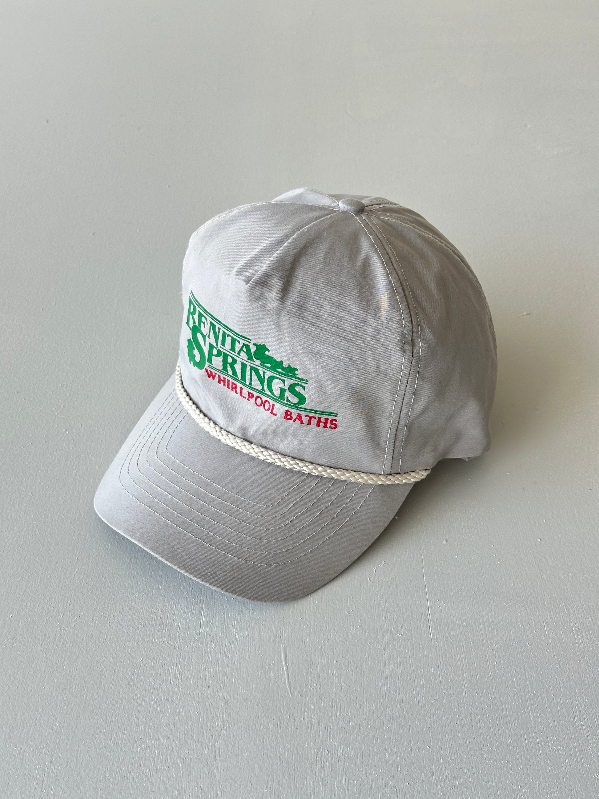 Grey Benita Springs Whirlpool Baths 90's Vintage SnapBack Trucker Cap